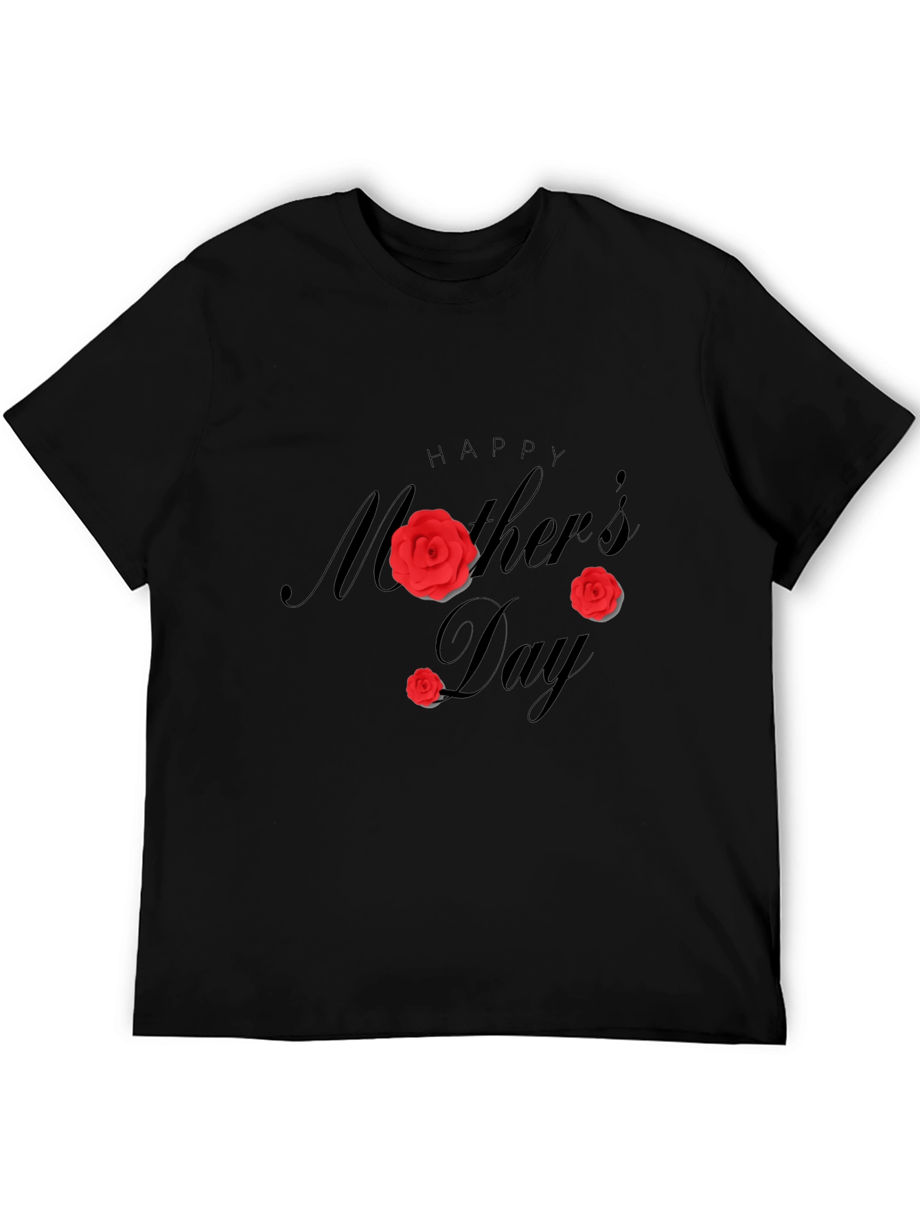 Happy Mothers Day Black T-Shirt