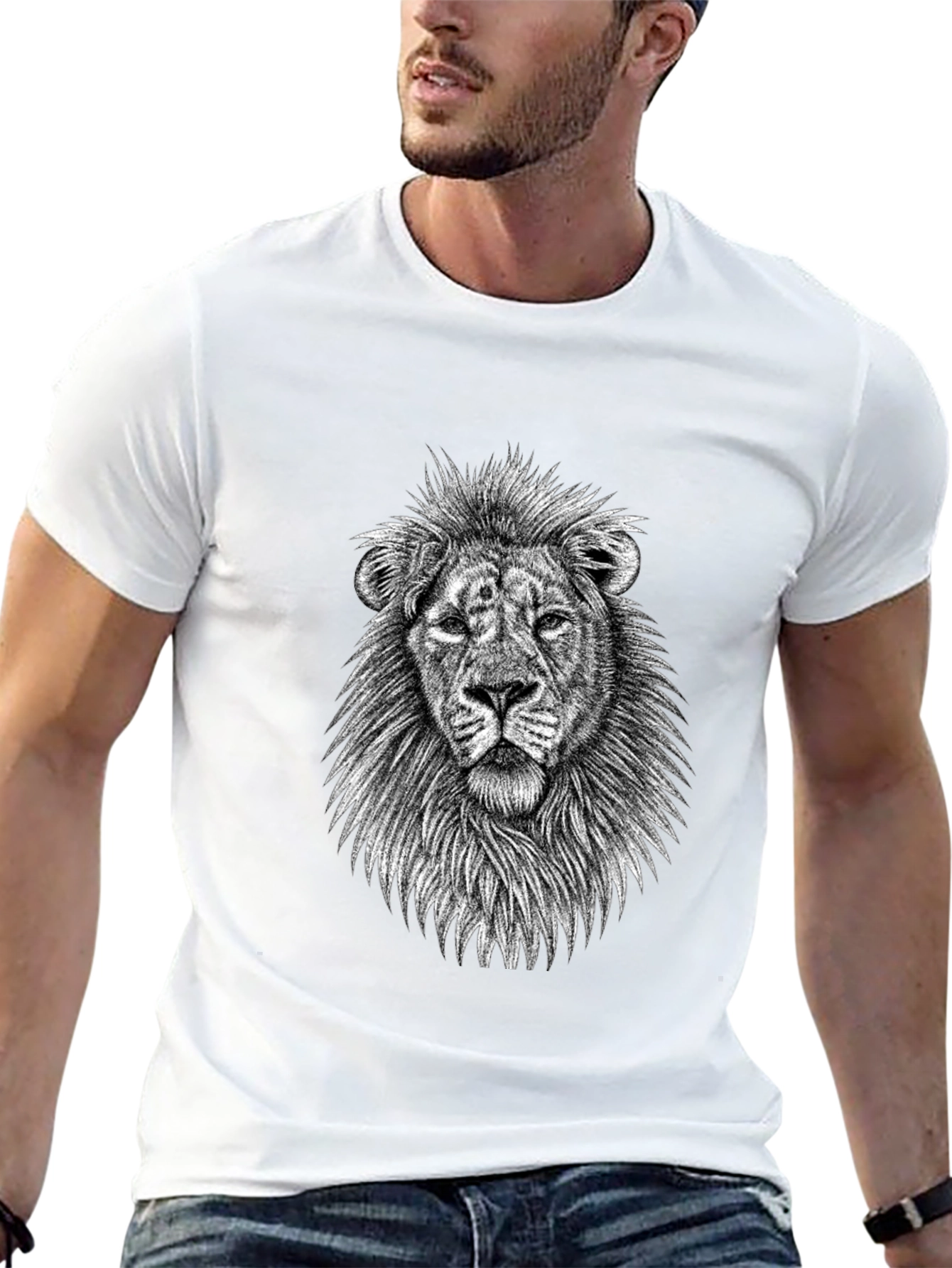 Lion Graphic Tee - Mens Black T-Shirt