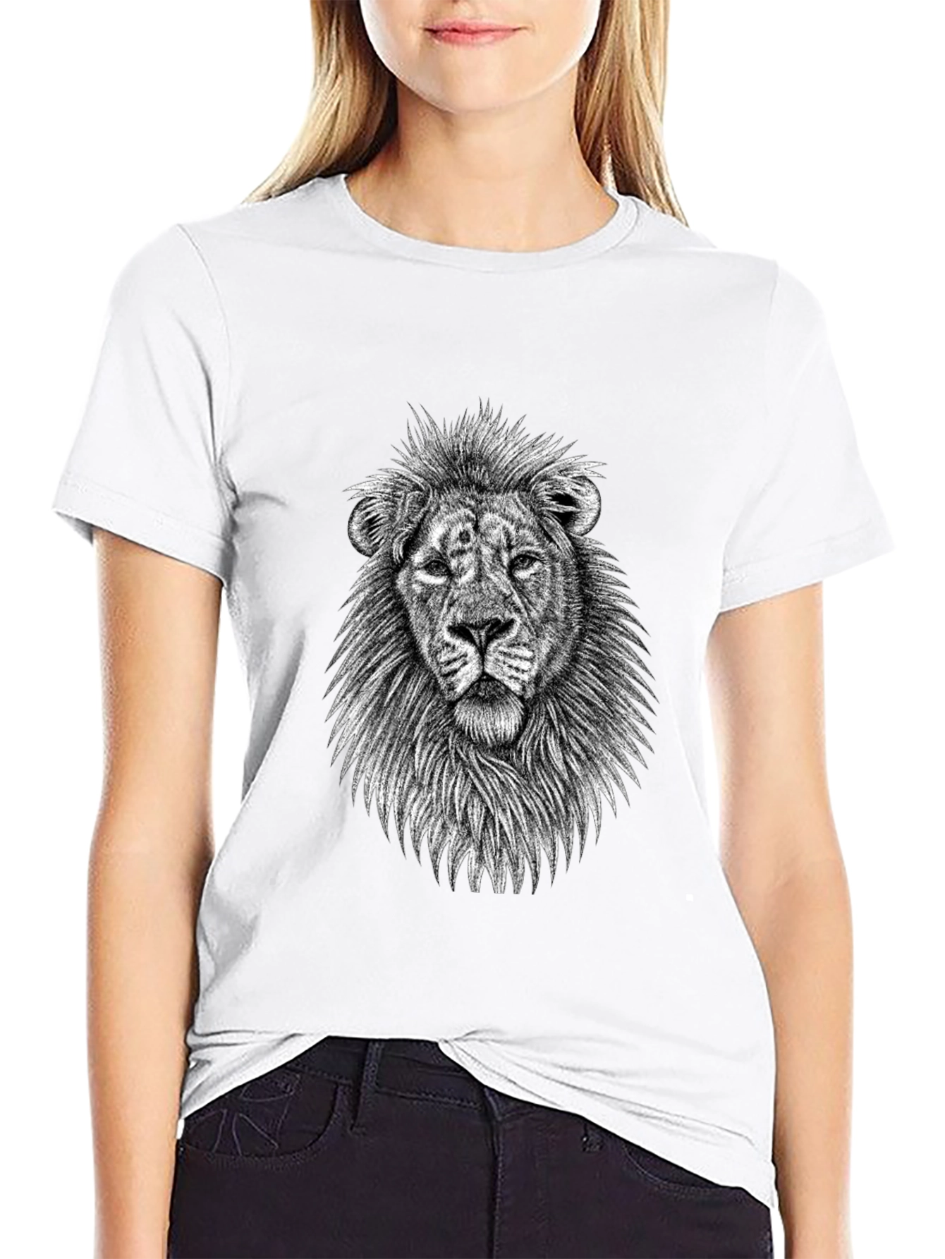 Lion Graphic Tee - Mens Black T-Shirt