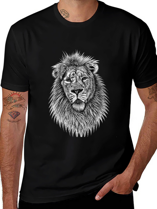Lion Graphic Tee - Mens Black T-Shirt