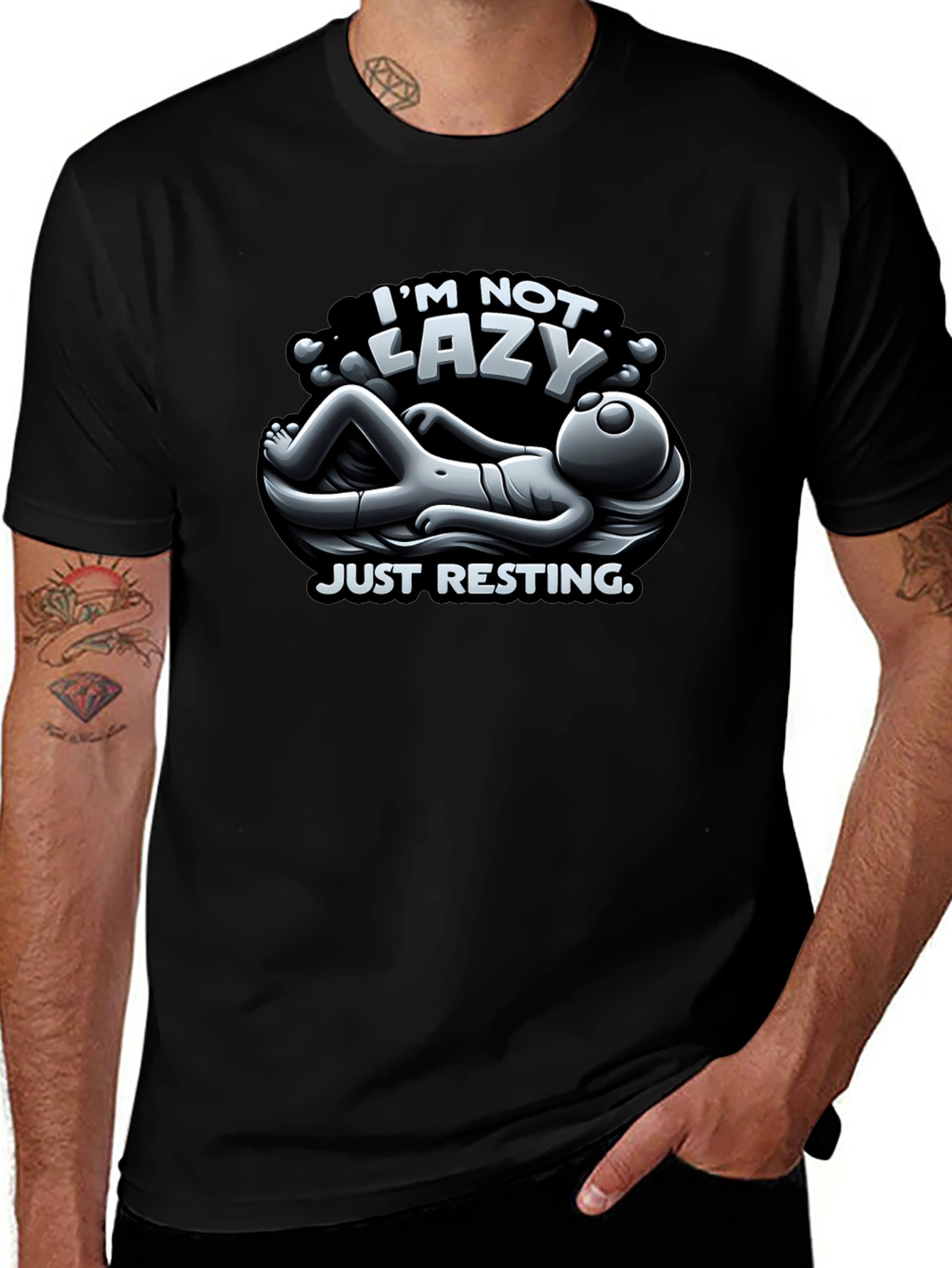 Im Not Lazy T-Shirt - Funny Resting Alien Tee
