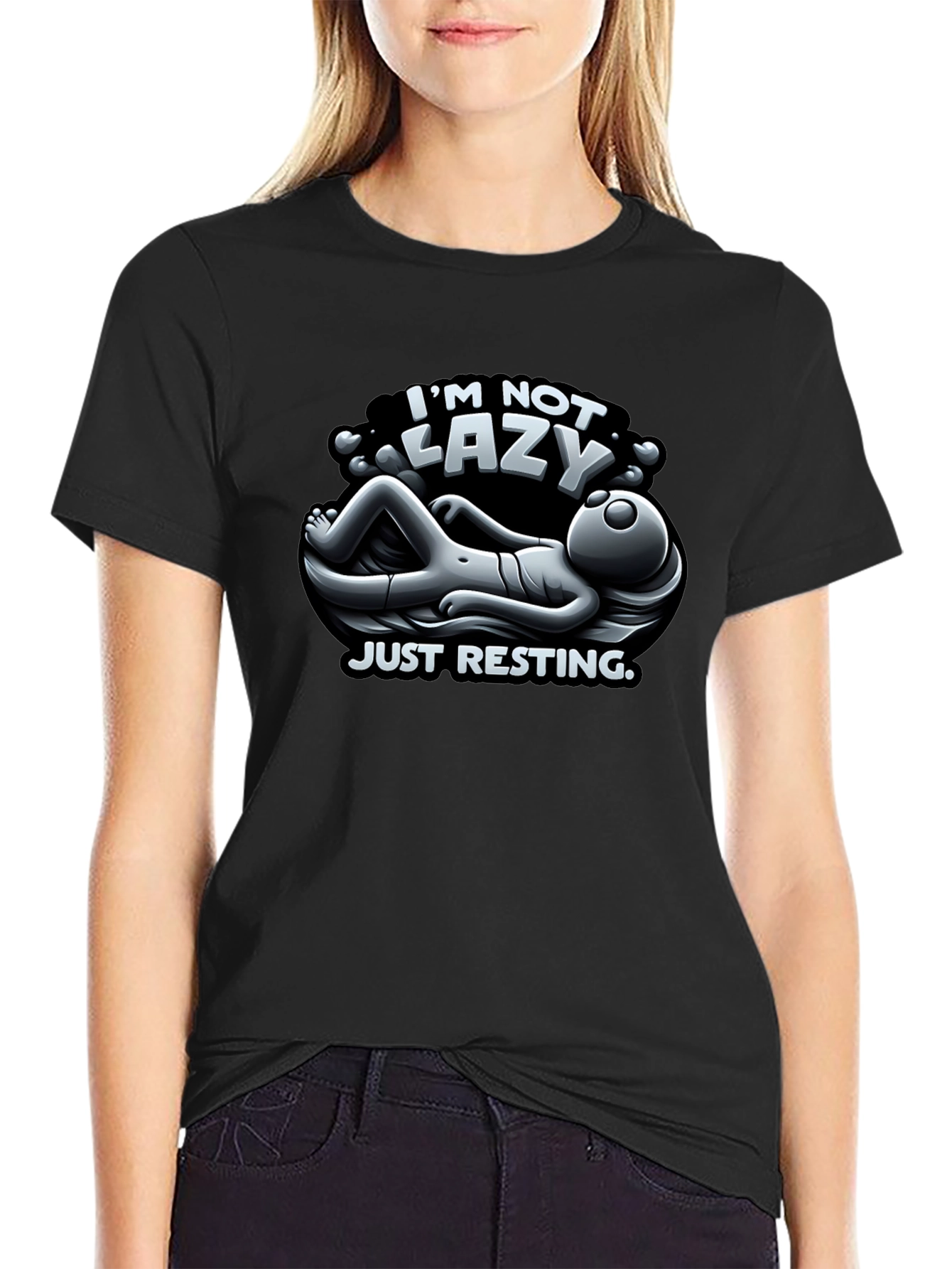 Im Not Lazy T-Shirt - Funny Resting Alien Tee