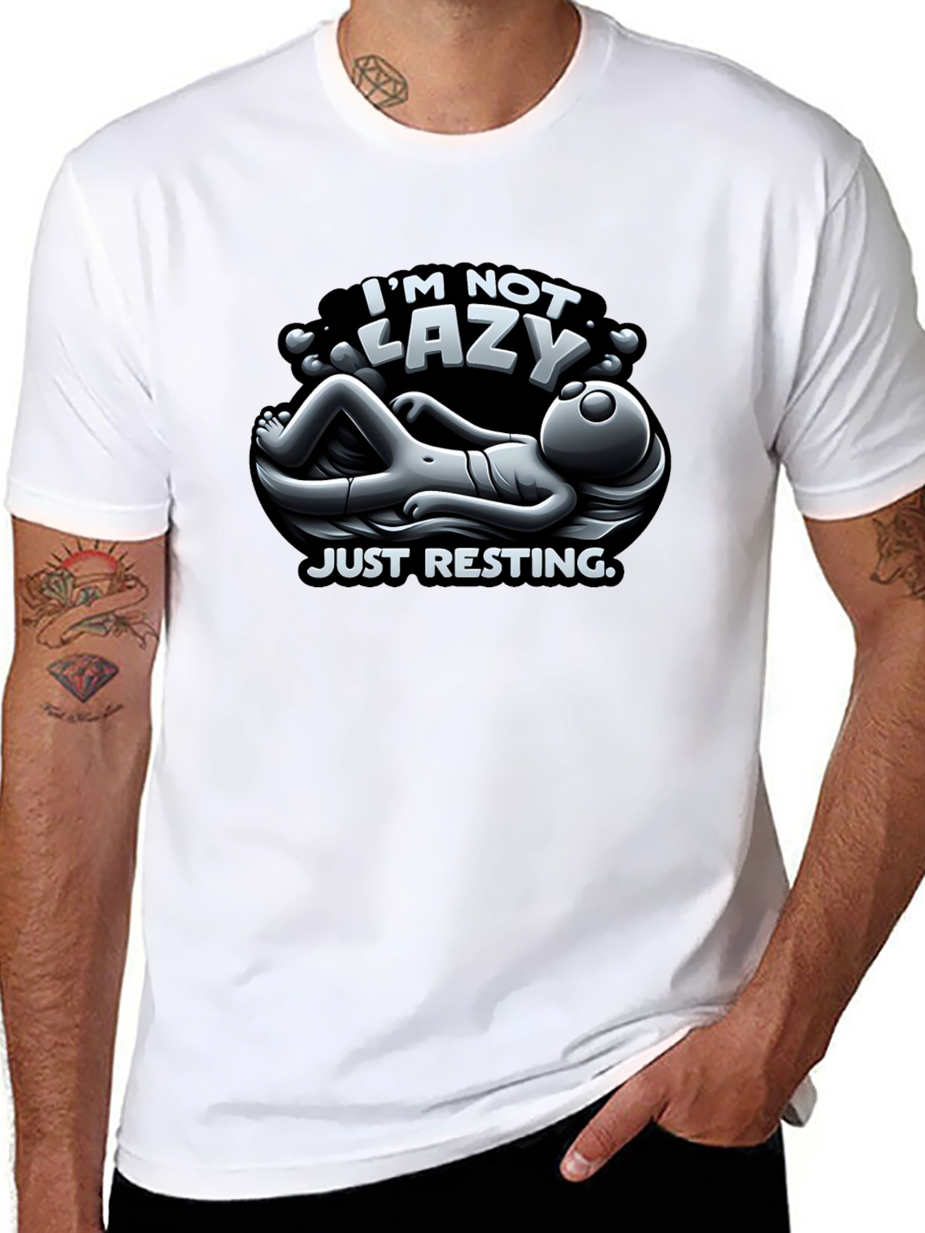 Im Not Lazy T-Shirt - Funny Resting Alien Tee