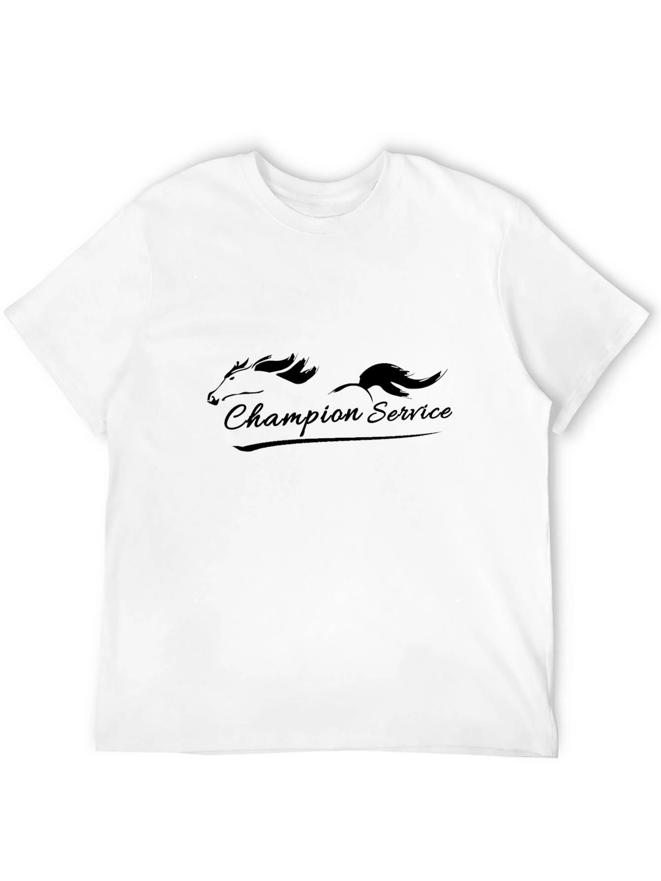 Champion Service Black T-Shirt - Stylish Graphic Tee