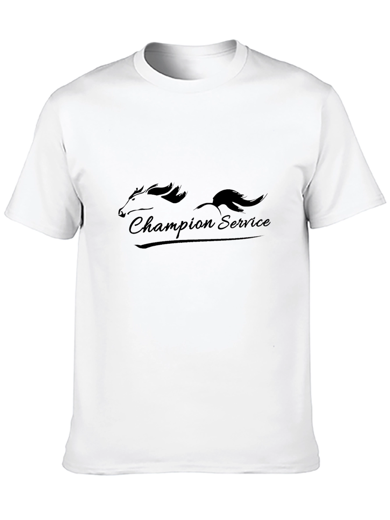 Champion Service Black T-Shirt - Stylish Graphic Tee