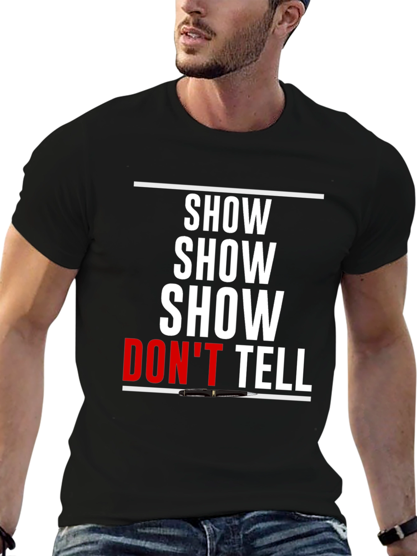 Show Dont Tell Graphic T-Shirt - Creative Writing Tee