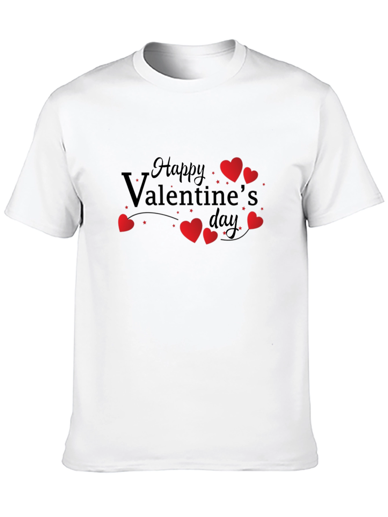 Happy Valentines Day T-Shirt - Black