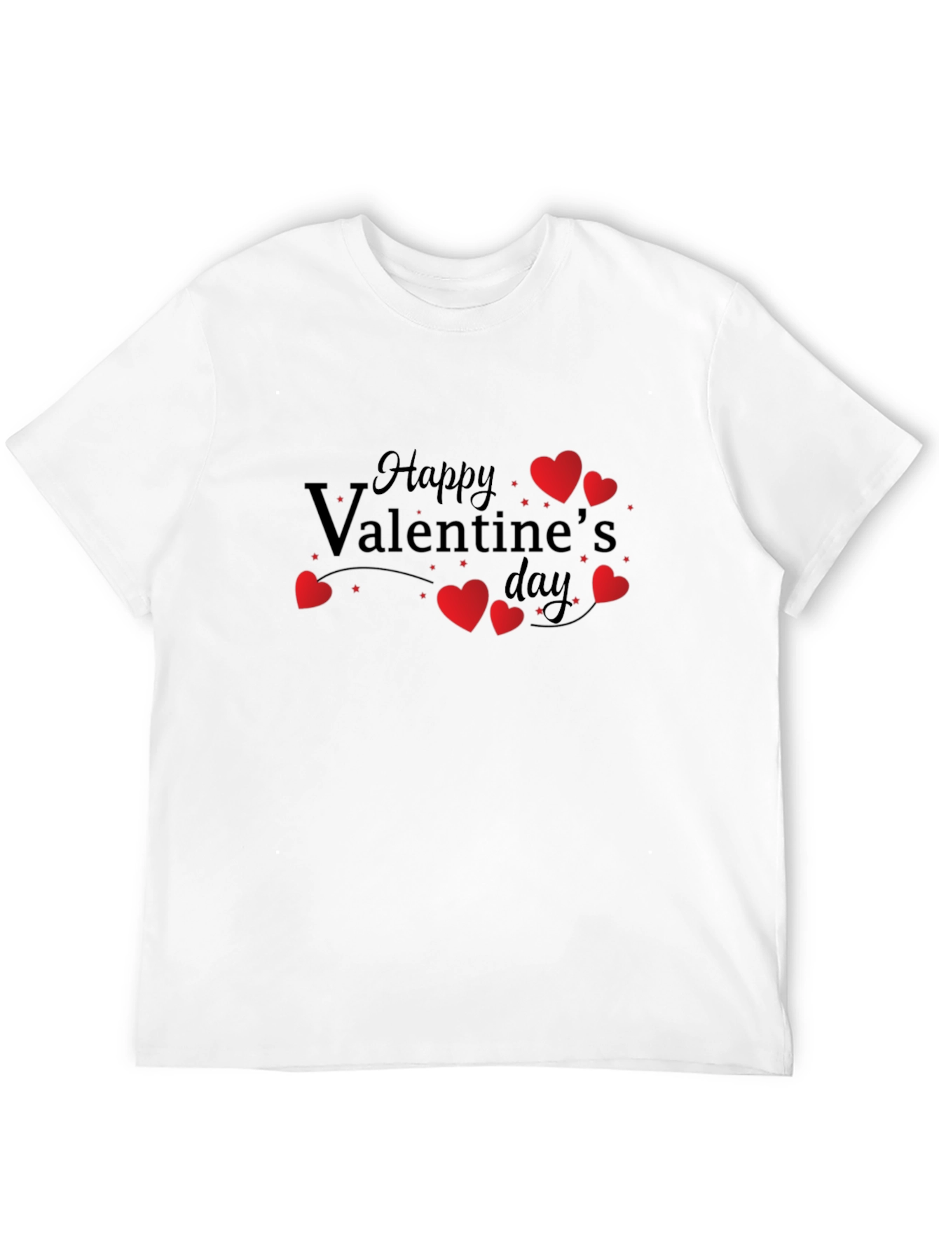 Happy Valentines Day T-Shirt - Black