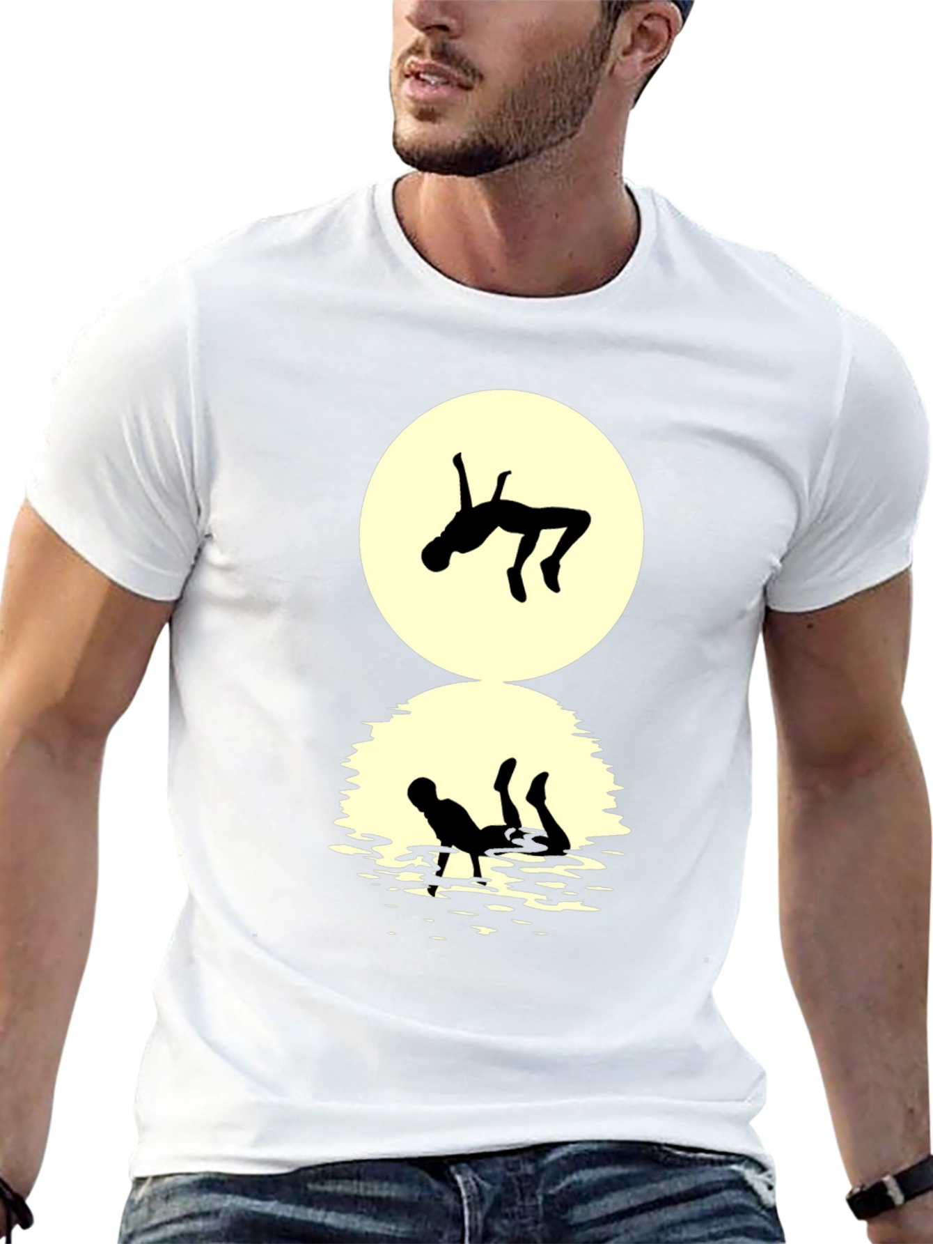 Silhouette Moon Reflection Graphic Tee