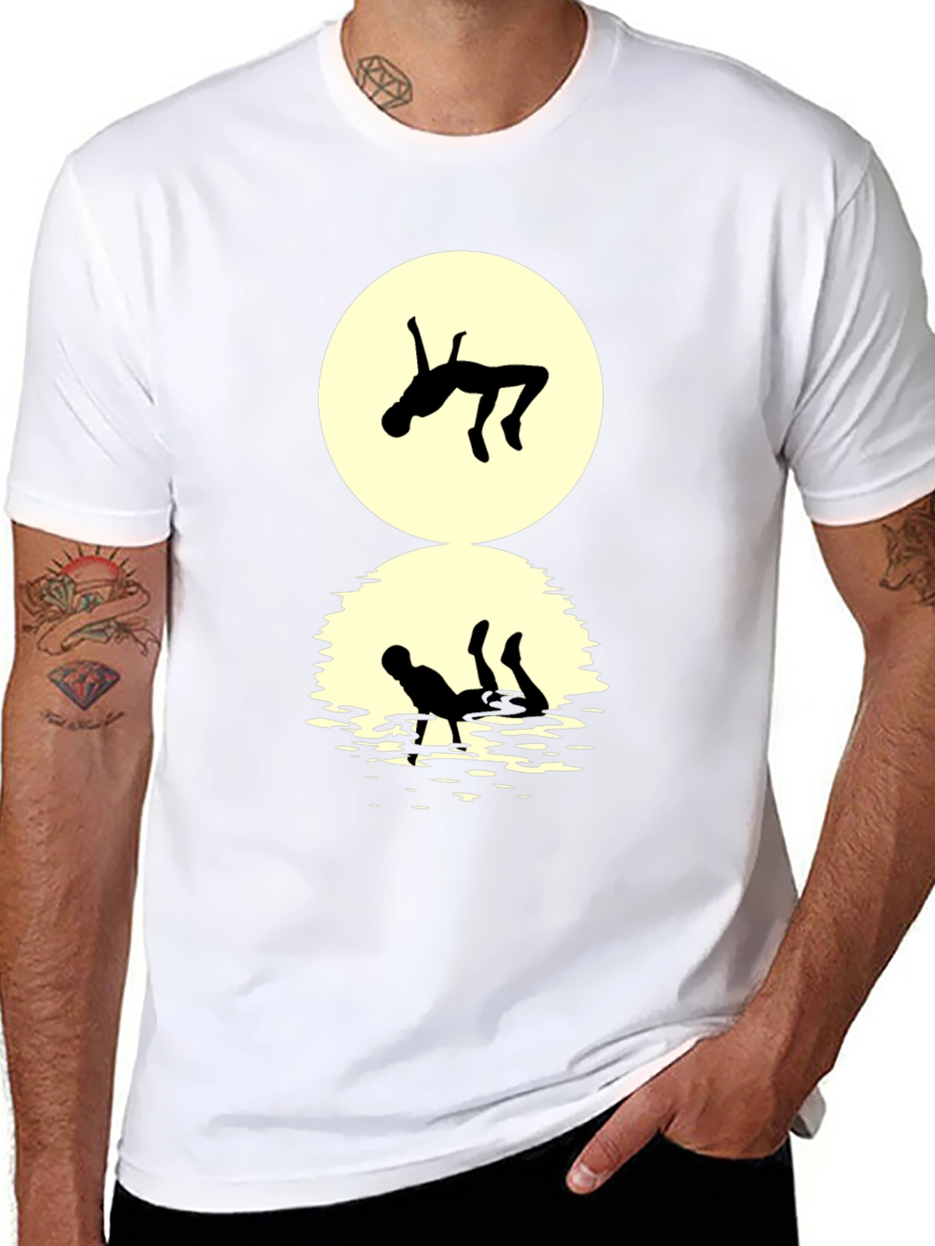 Silhouette Moon Reflection Graphic Tee