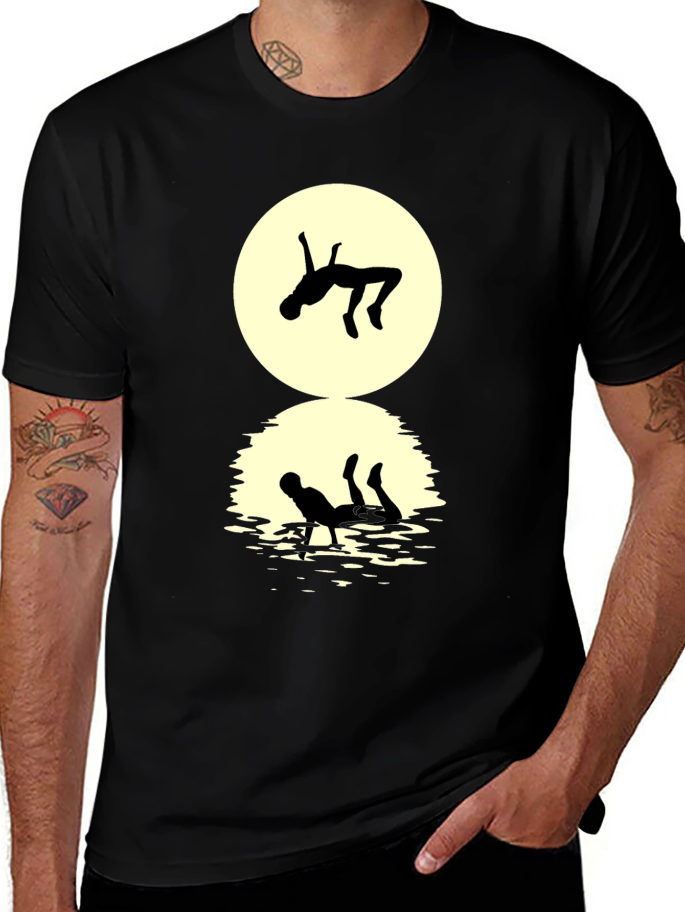 Silhouette Moon Reflection Graphic Tee