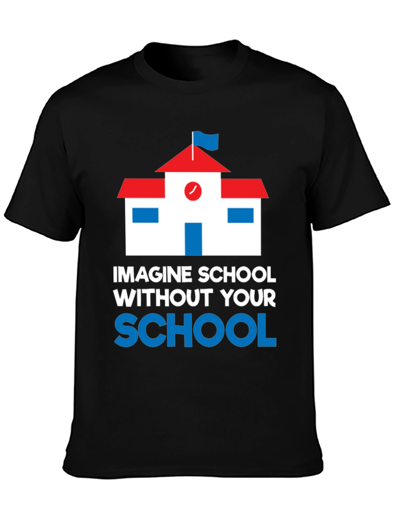 Imagine School T-Shirt Black Cotton