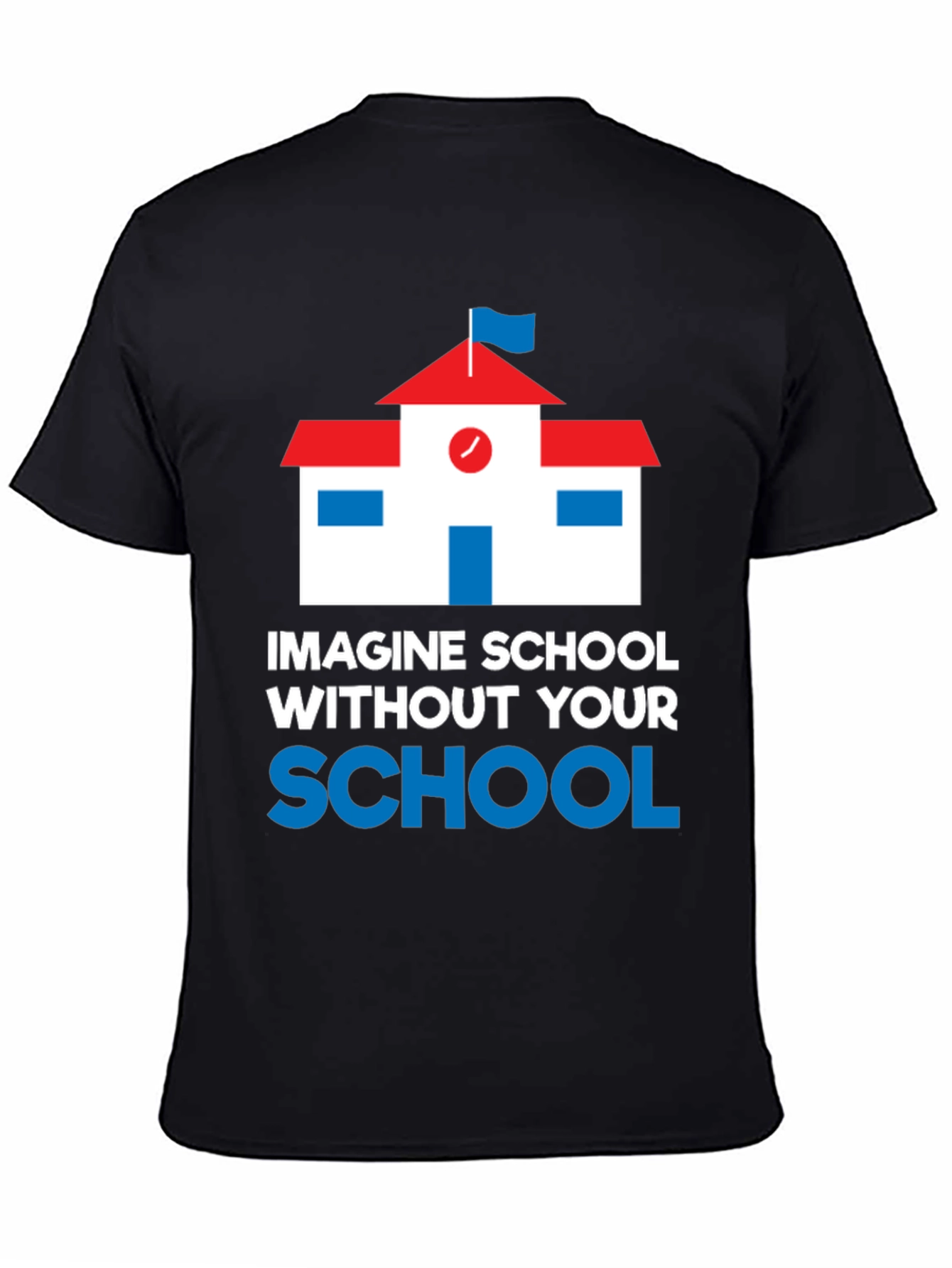 Imagine School T-Shirt Black Cotton