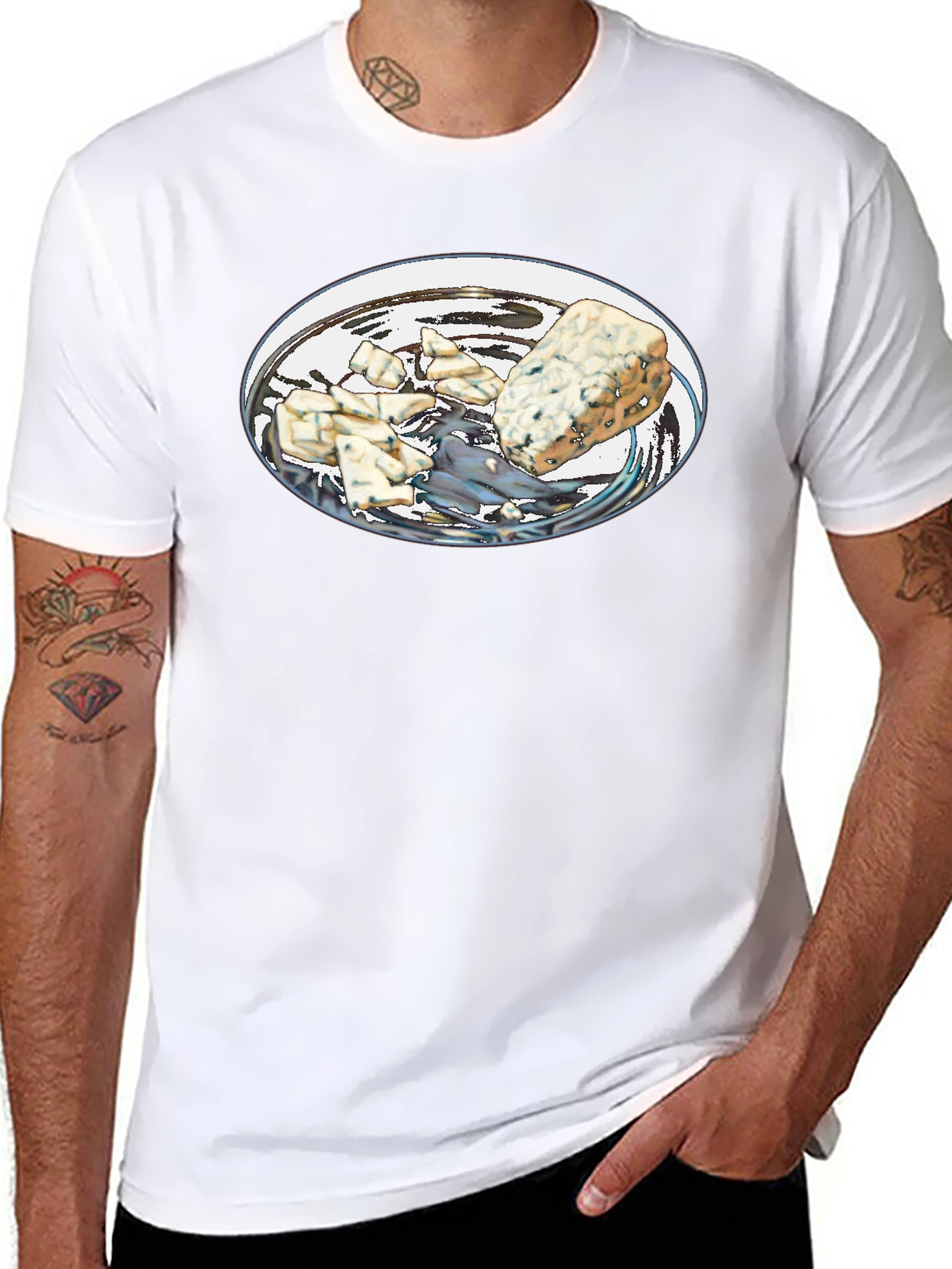 Blue Cheese T-Shirt - Novelty Food Tee