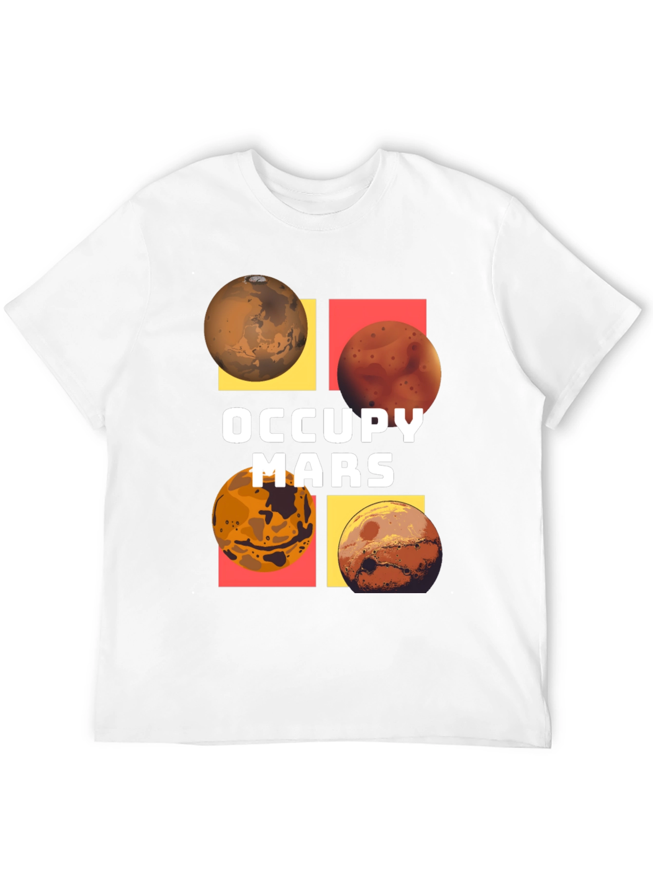 Occupy Mars Graphic Tee - Black Cotton Blend T-Shirt