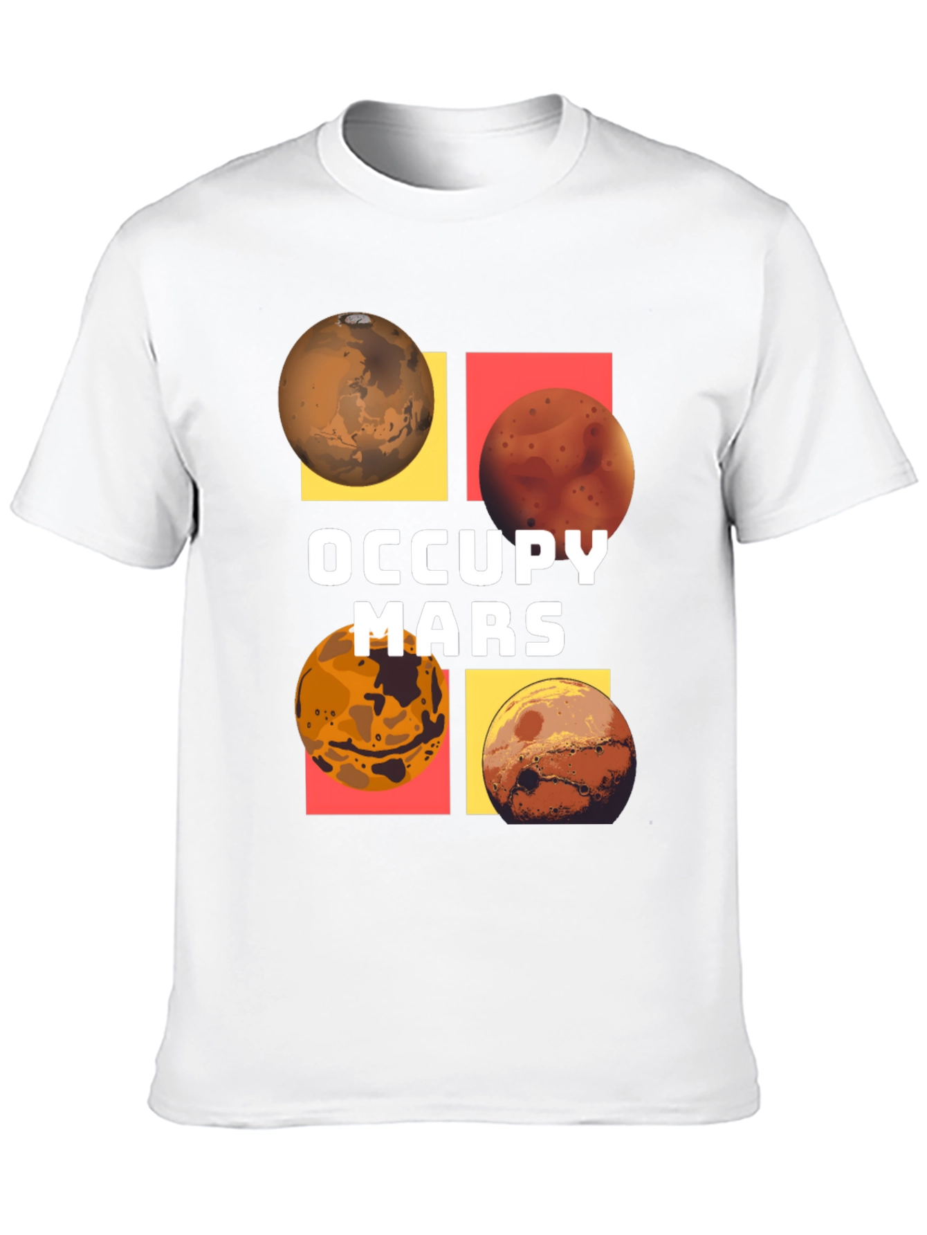 Occupy Mars Graphic Tee - Black Cotton Blend T-Shirt