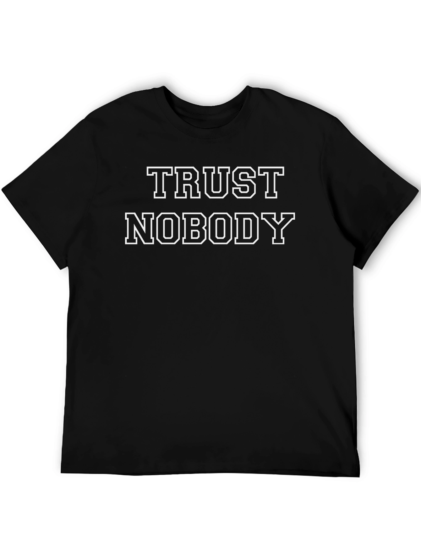 Trust Nobody Graphic Black T-Shirt