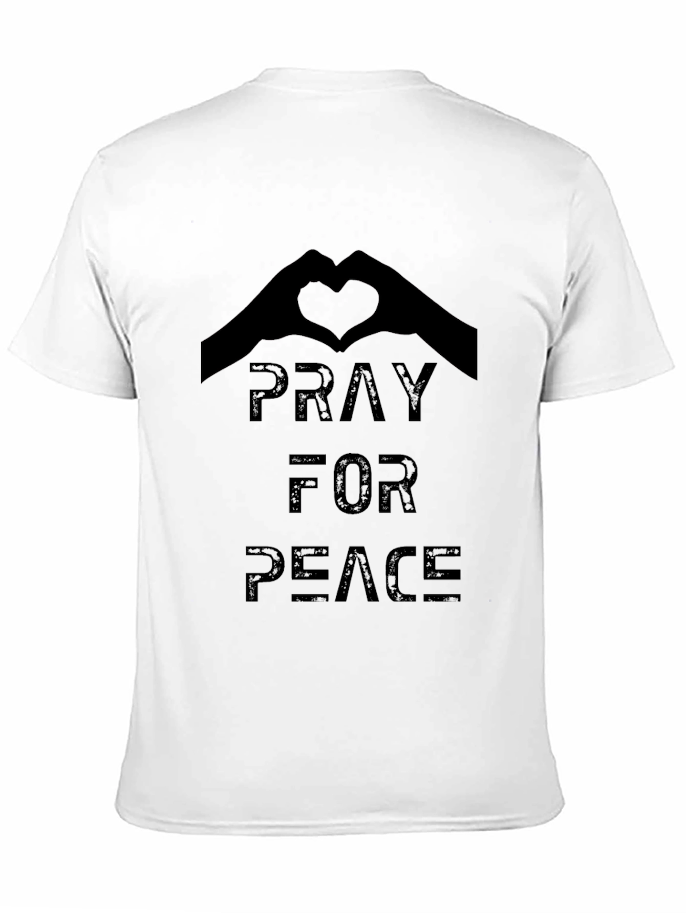Pray for Peace Graphic T-Shirt - Black