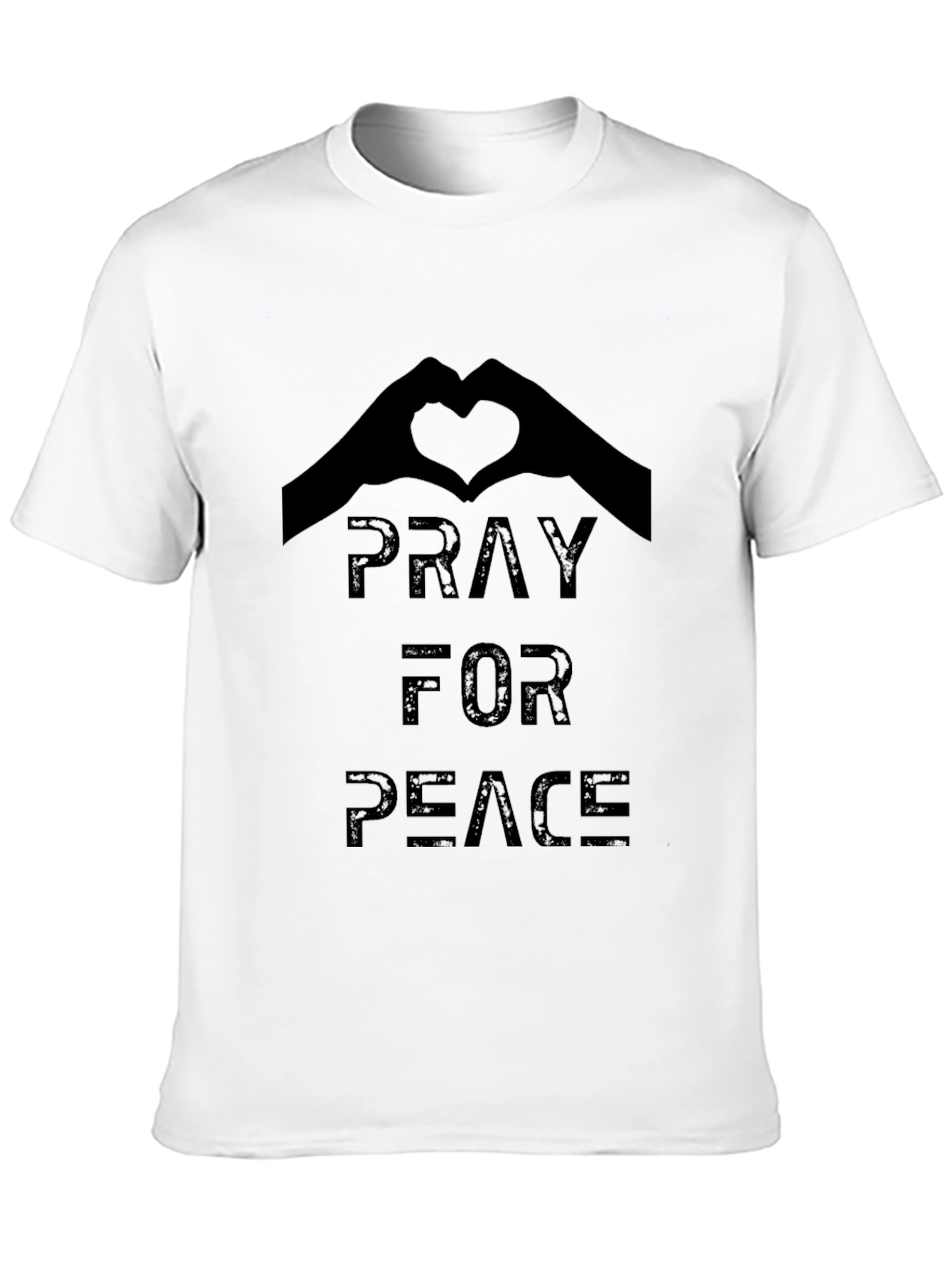 Pray for Peace Graphic T-Shirt - Black