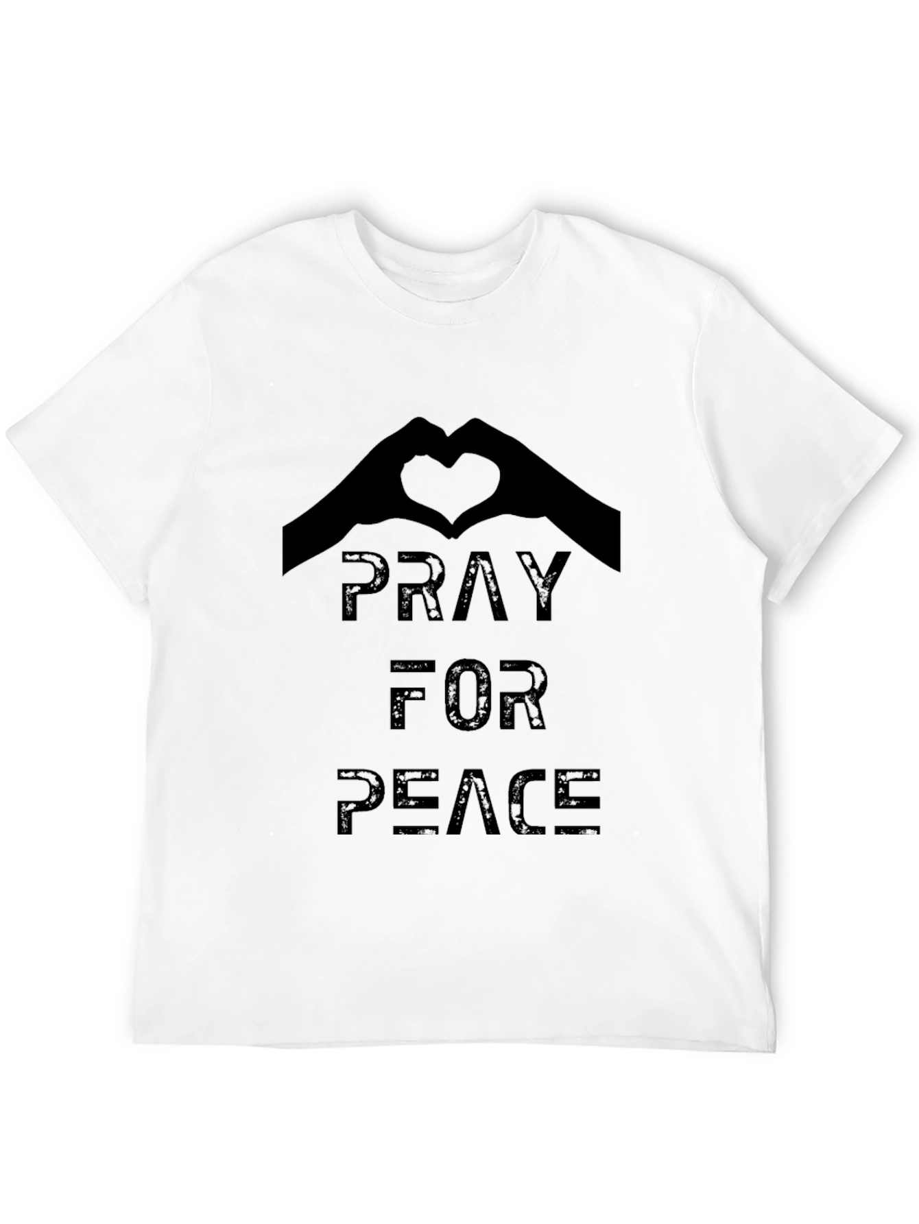 Pray for Peace Graphic T-Shirt - Black