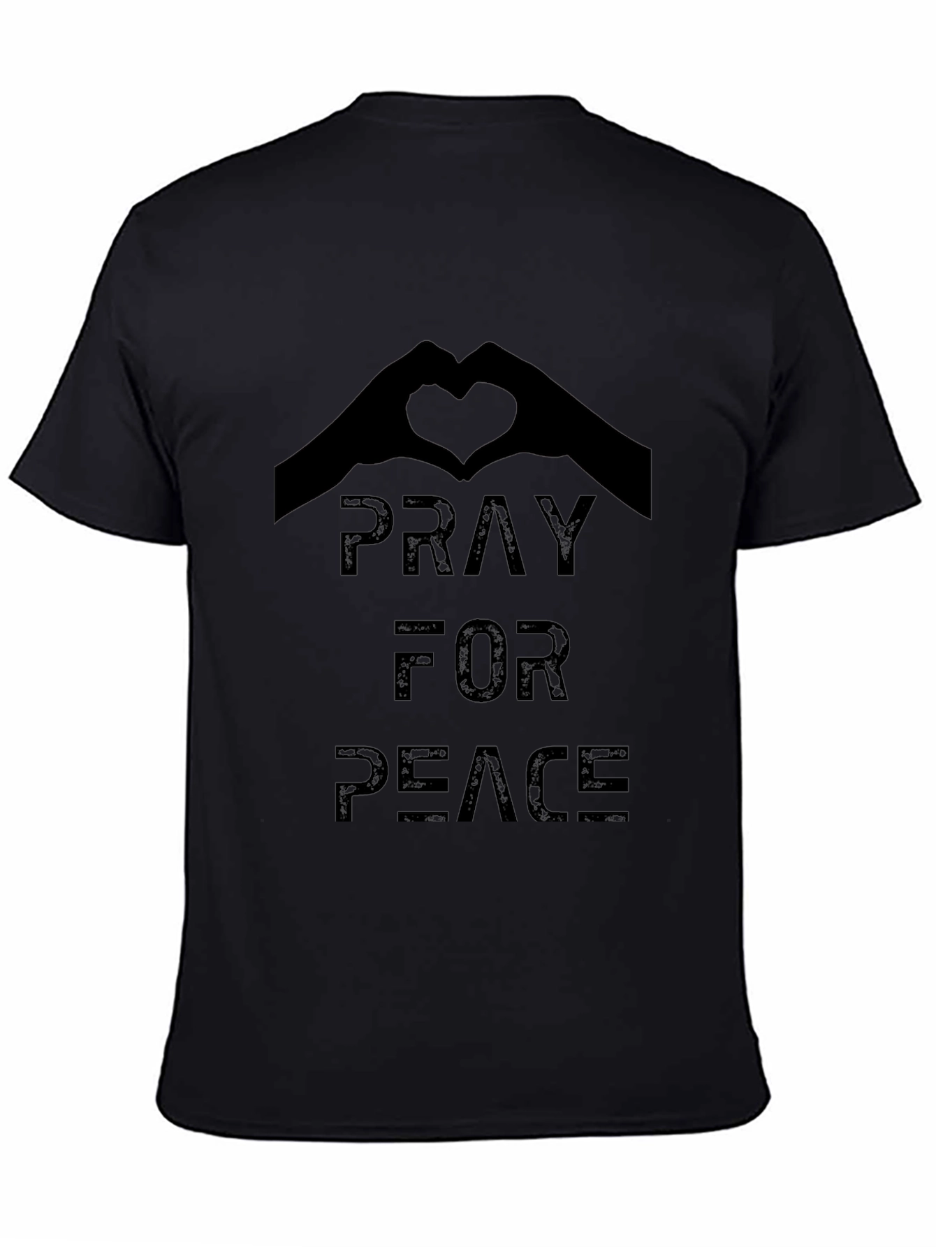 Pray for Peace Graphic T-Shirt - Black