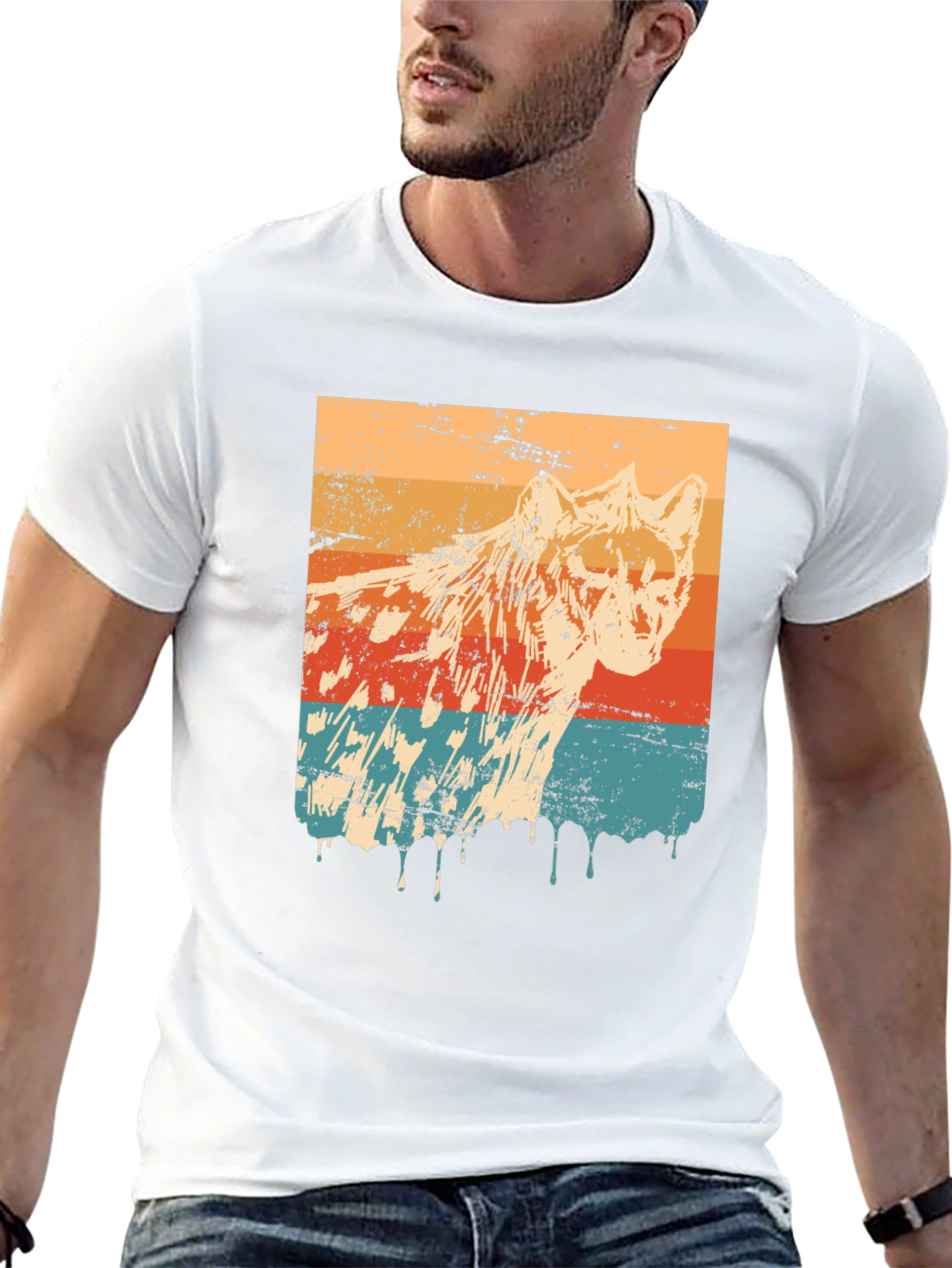 Retro Mountain Lion Graphic T-Shirt
