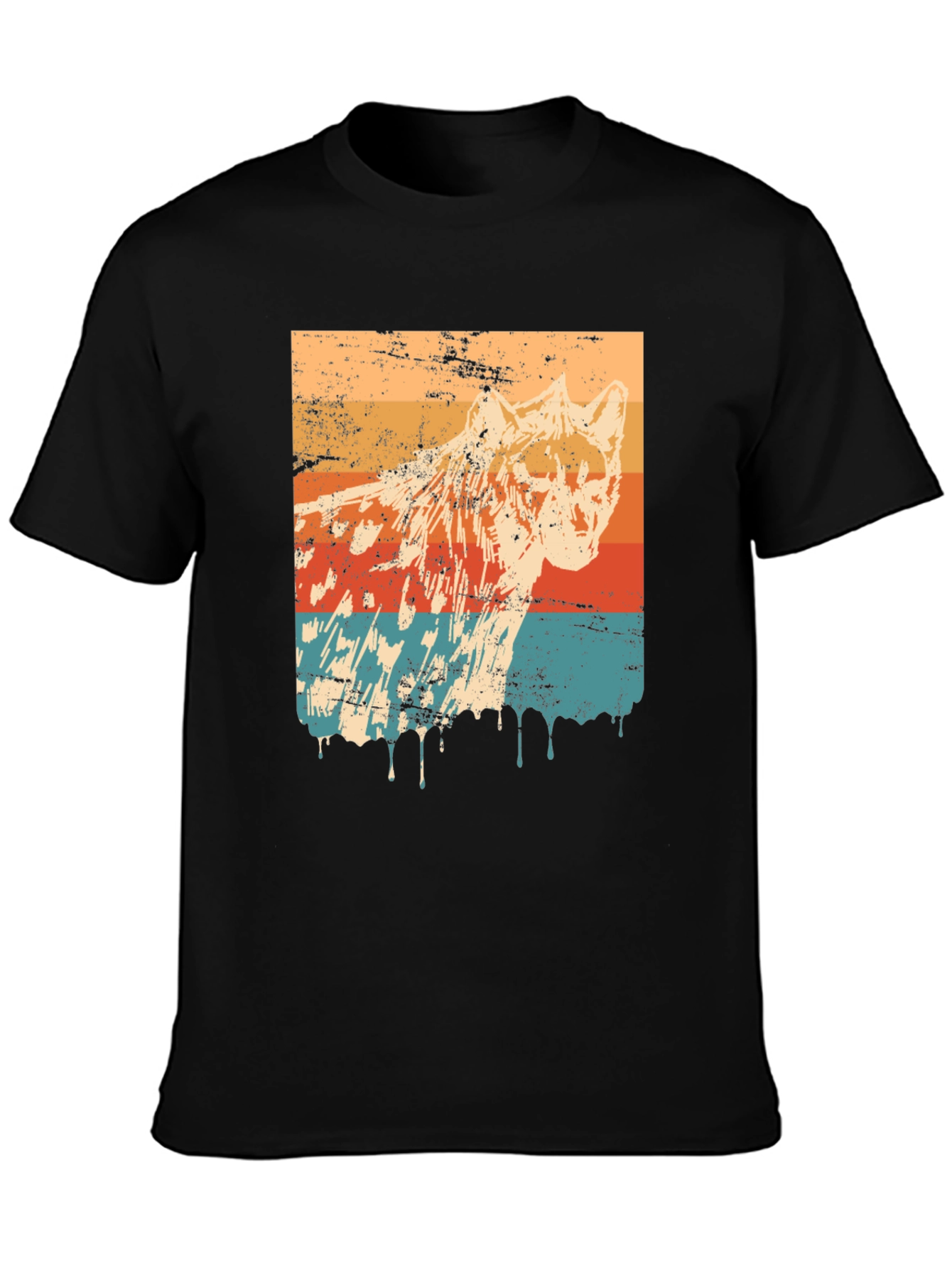 Retro Mountain Lion Graphic T-Shirt