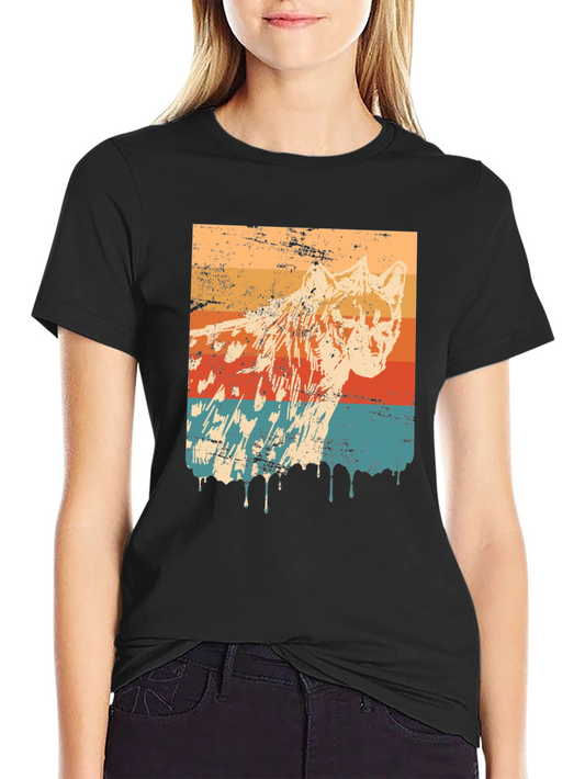 Retro Mountain Lion Graphic T-Shirt