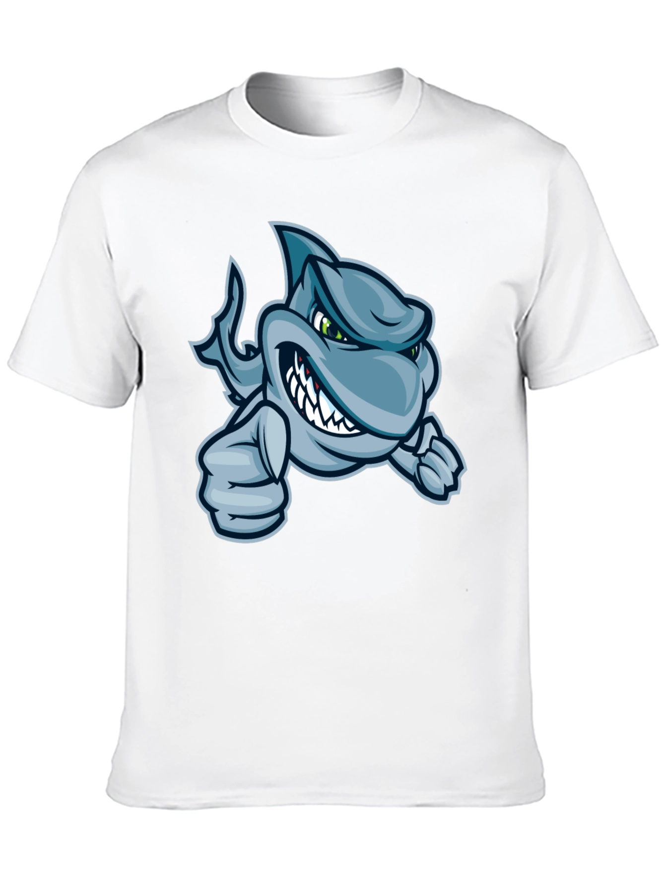 Cool Cartoon Shark Graphic T-Shirt