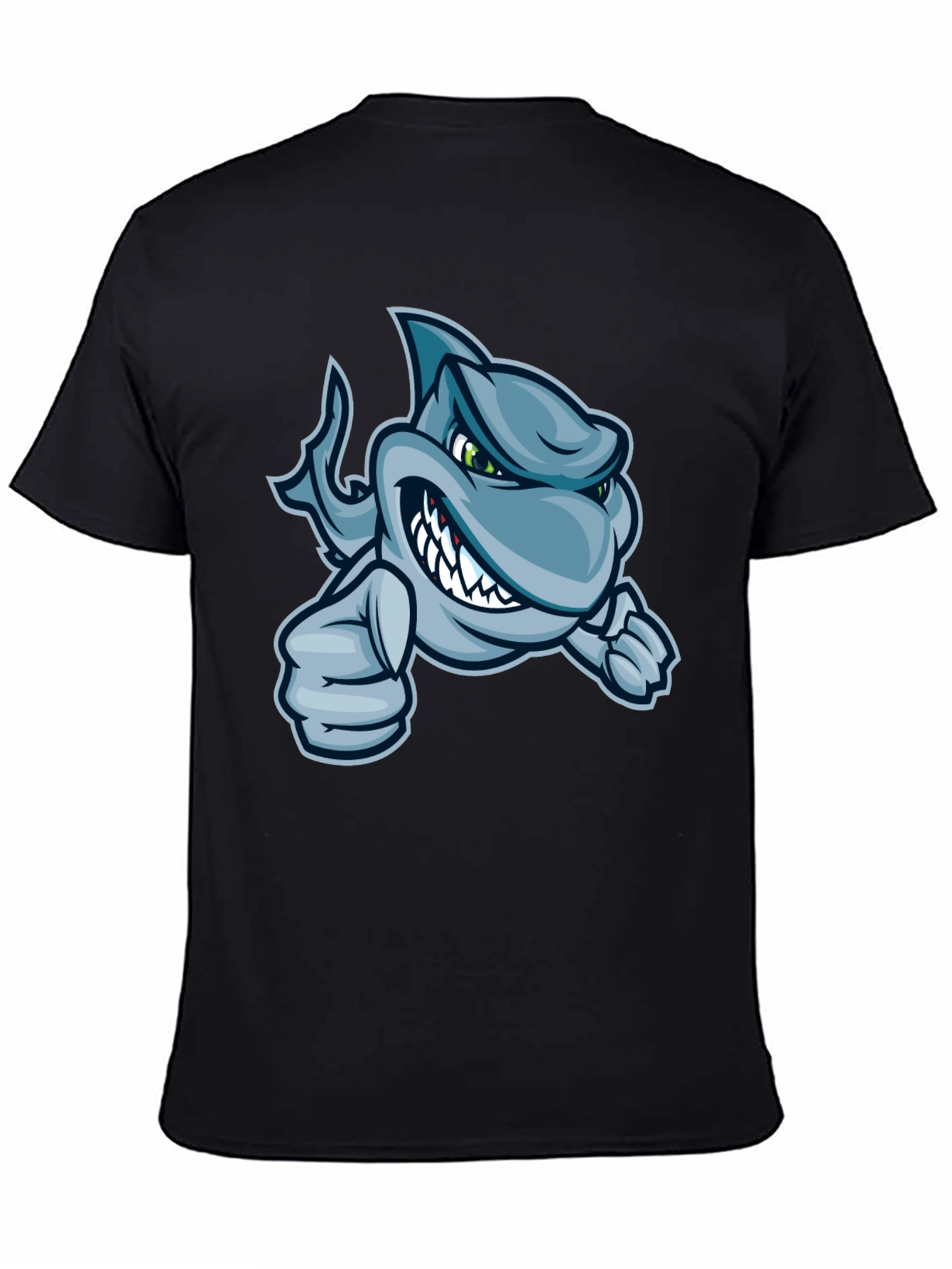 Cool Cartoon Shark Graphic T-Shirt