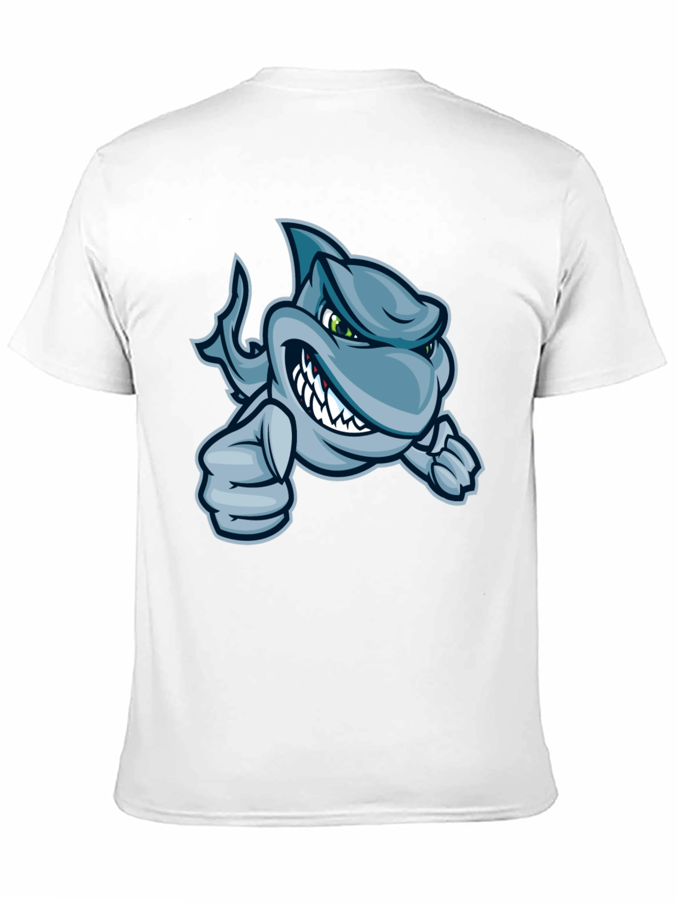 Cool Cartoon Shark Graphic T-Shirt