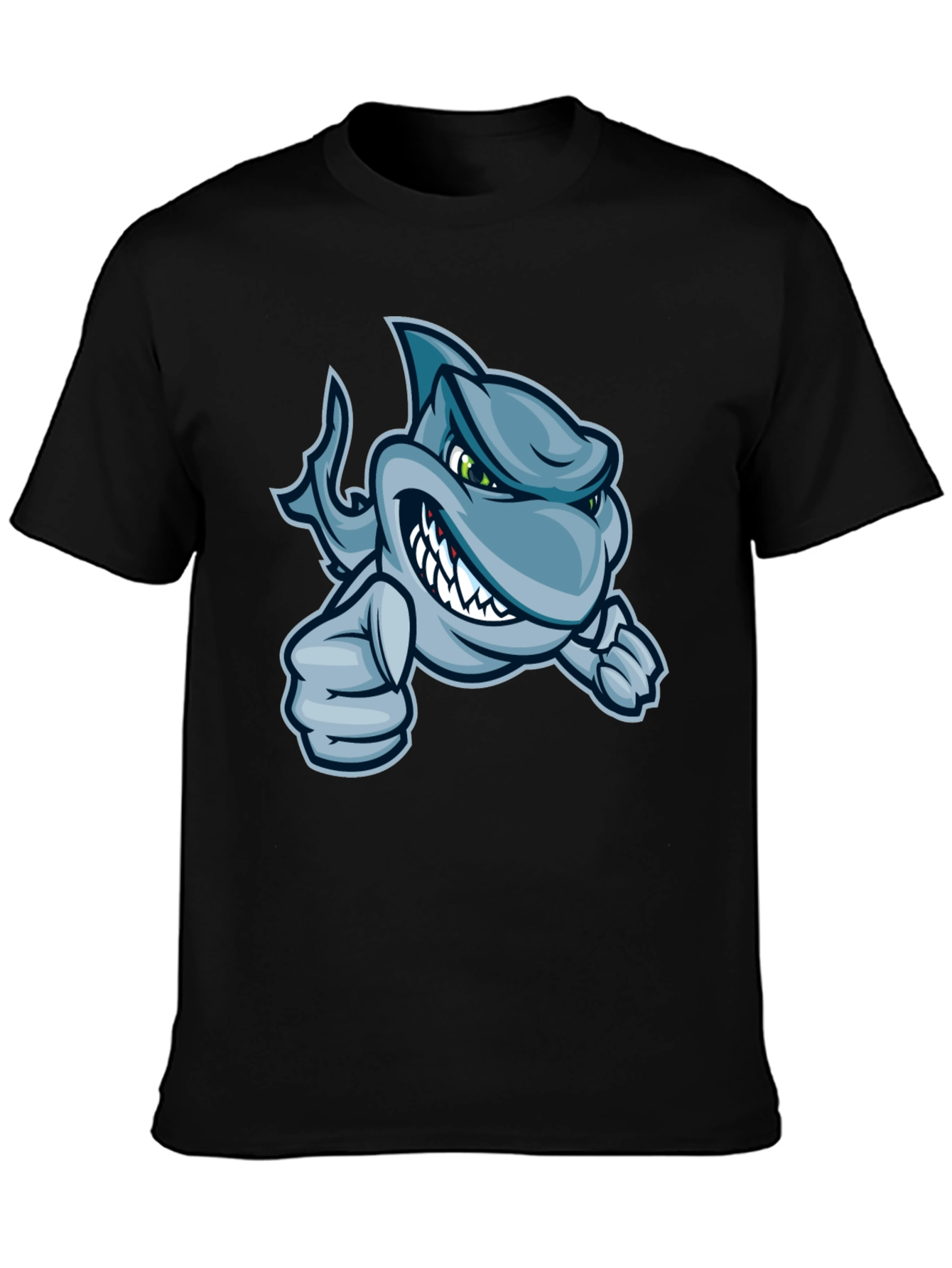 Cool Cartoon Shark Graphic T-Shirt