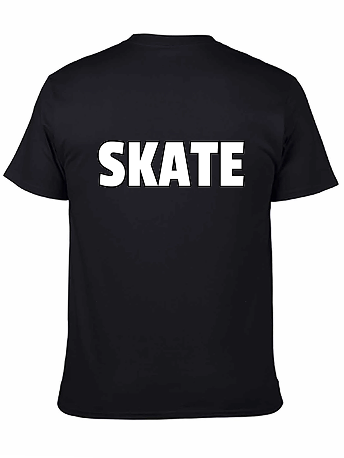 Skate Graphic Tee - Black Cotton T-Shirt