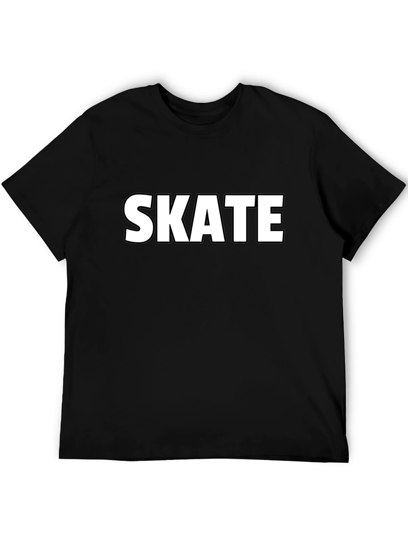 Skate Graphic Tee - Black Cotton T-Shirt
