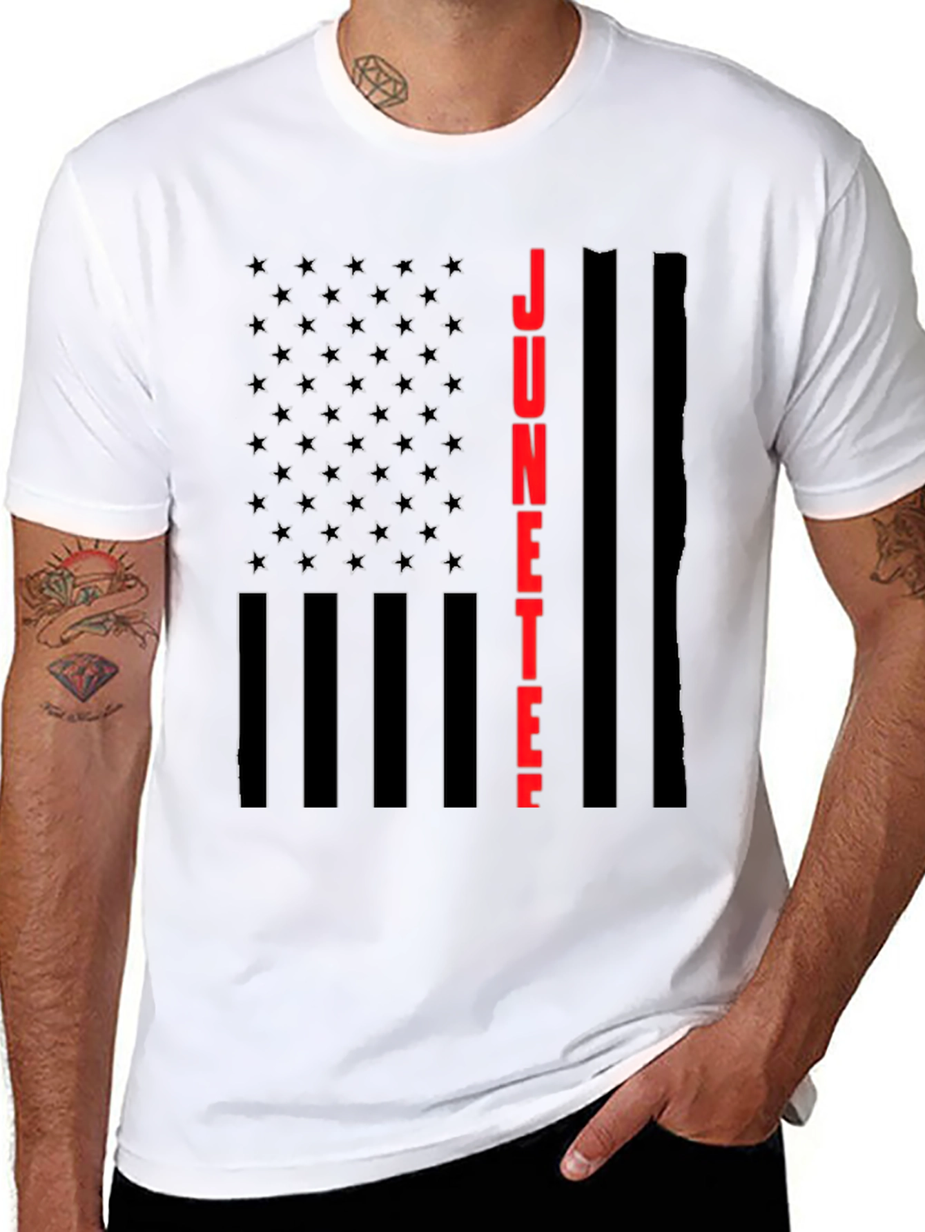 Juneteenth American Flag T-Shirt - Celebrate Freedom