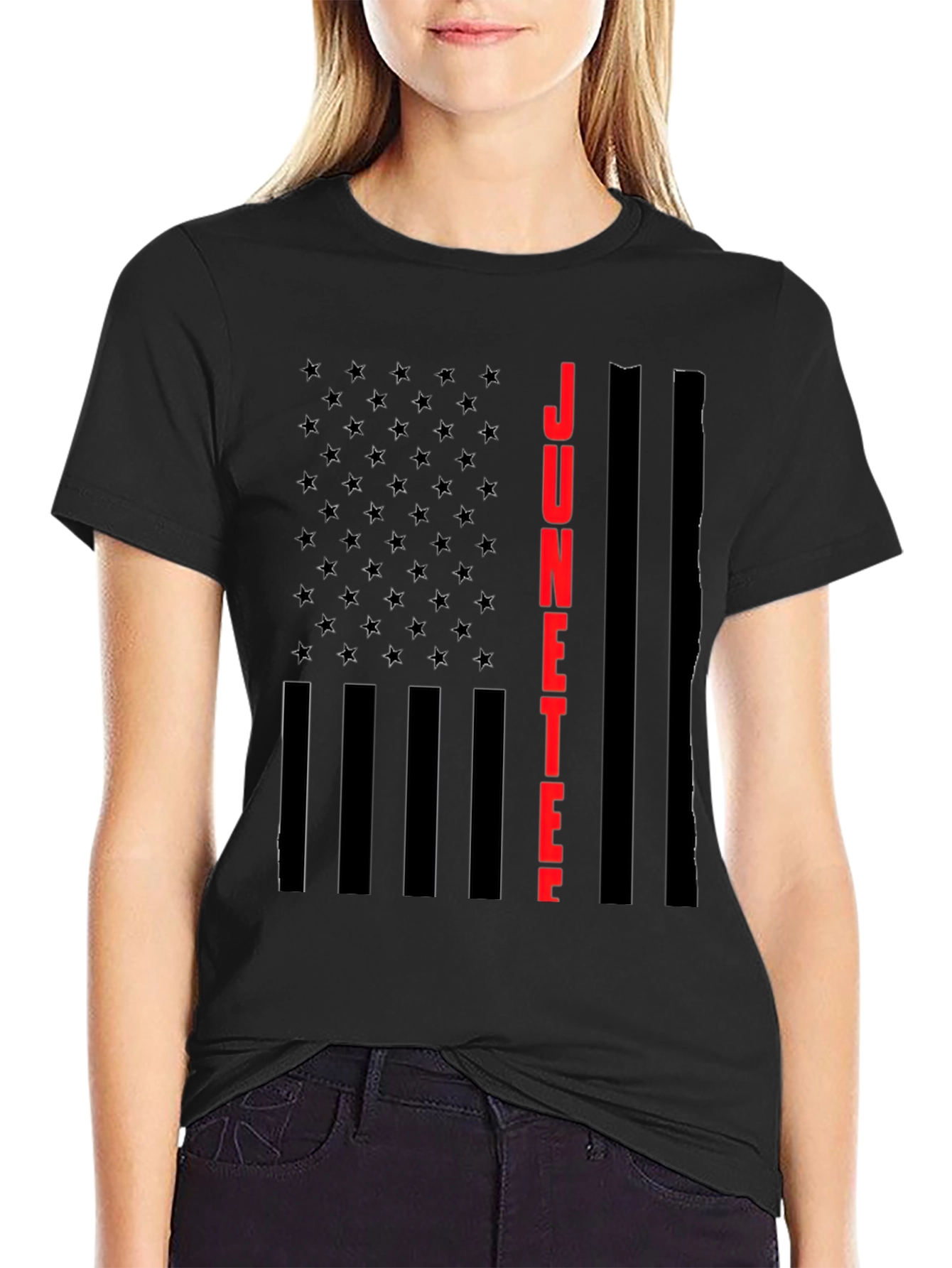Juneteenth American Flag T-Shirt - Celebrate Freedom