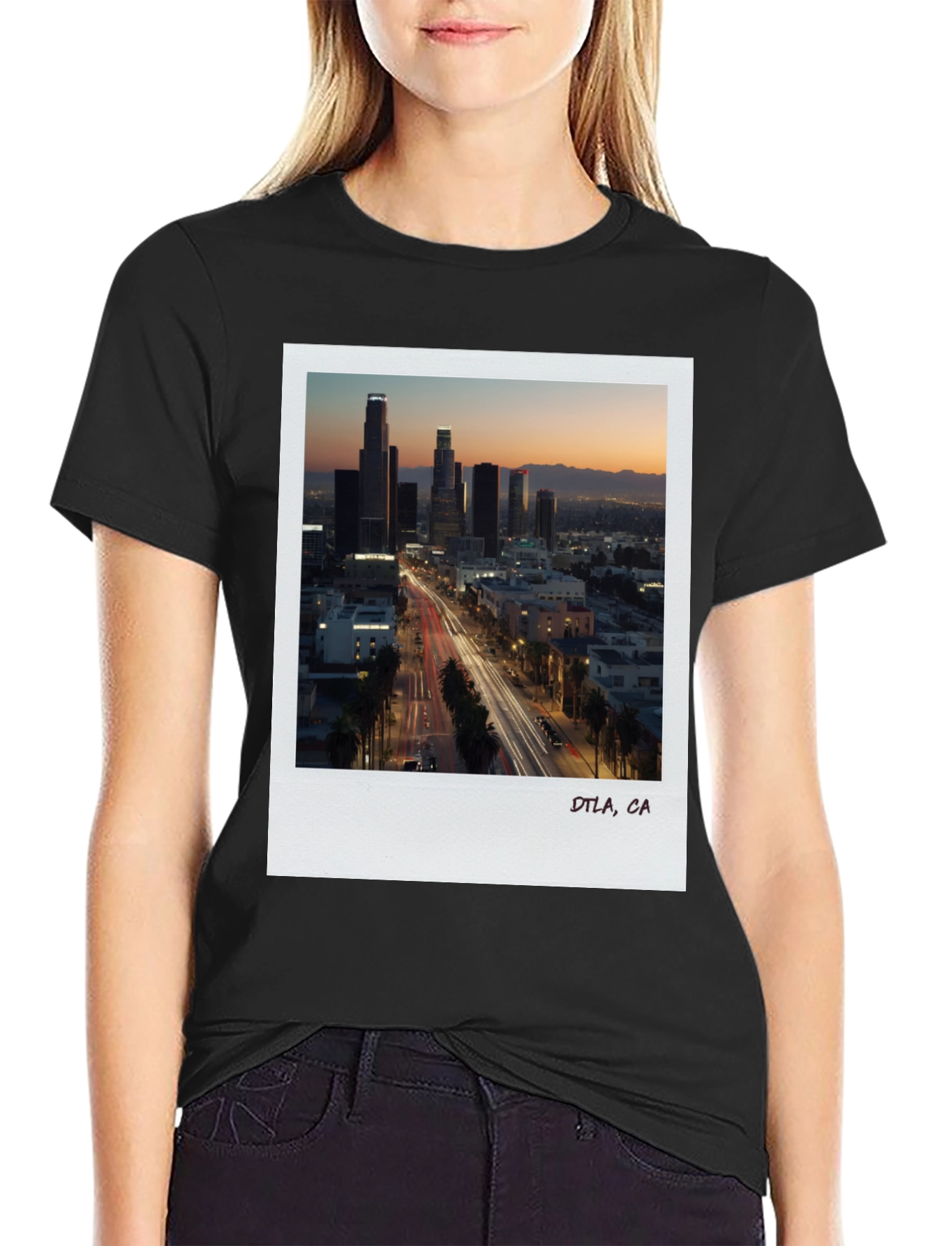 DTLA at Dusk Graphic Tee - Black