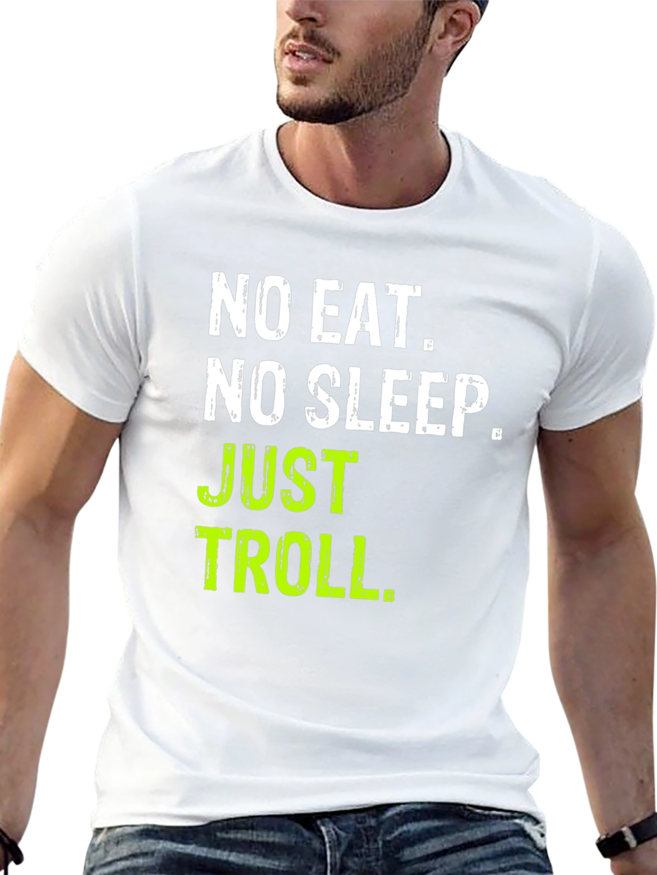 No Eat No Sleep Just Troll Black T-Shirt