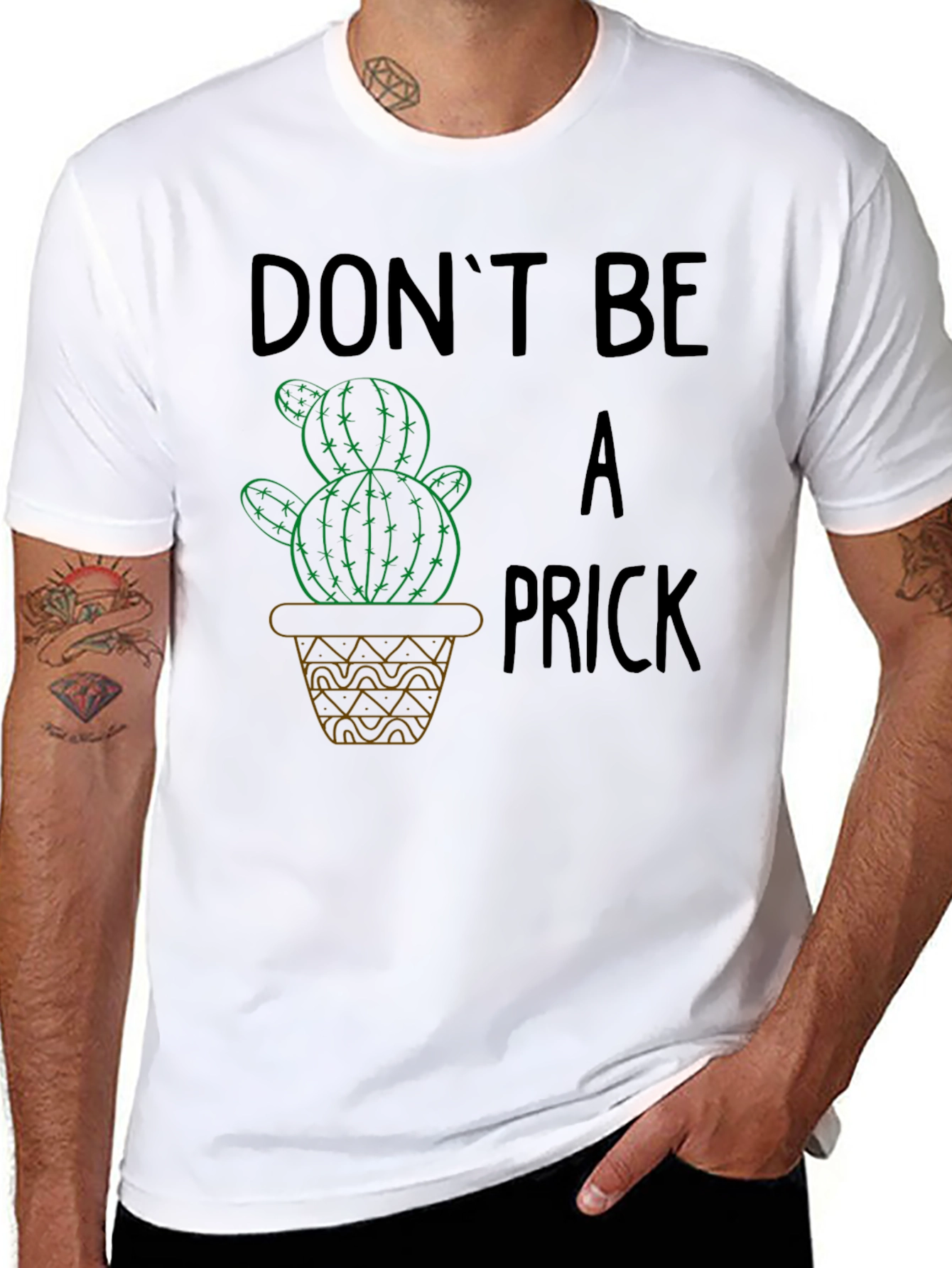 Dont Be A Prick Cactus Graphic T-Shirt