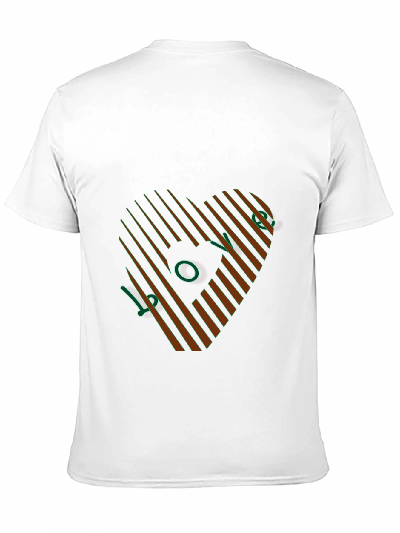 Stripped Heart Design T-Shirt