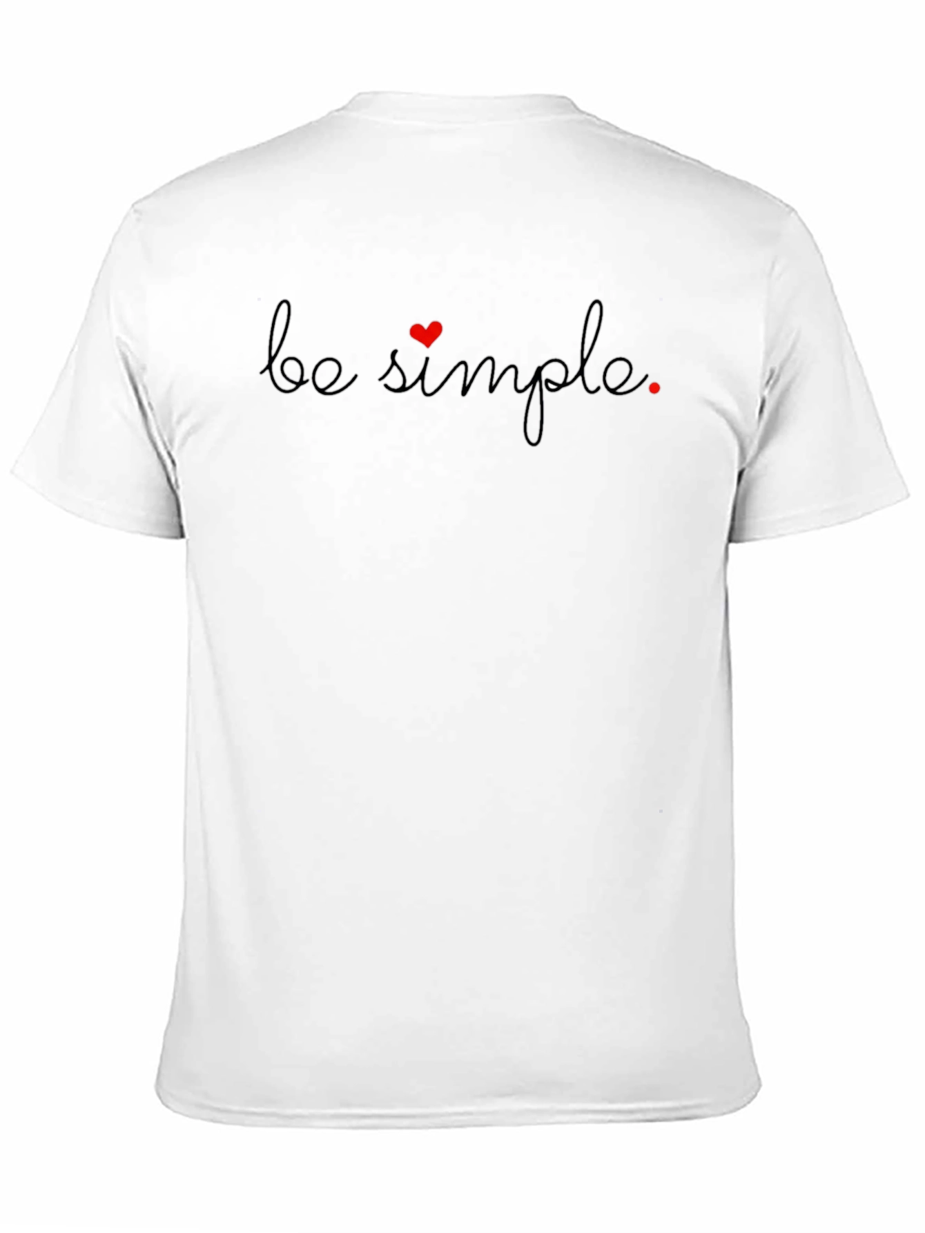 Be Simple Heart Graphic Tee - Black Casual Style