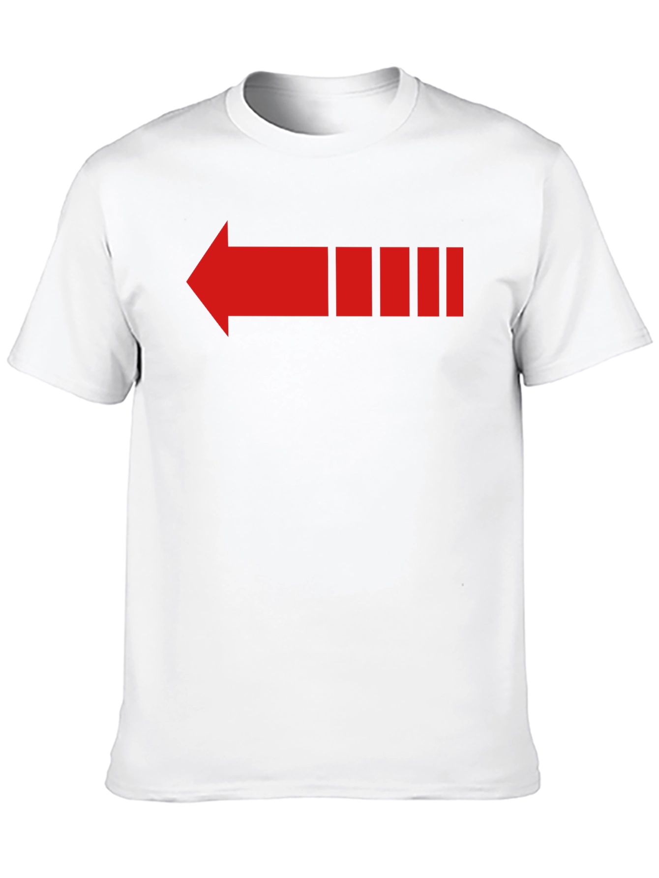 Retro Red Arrow Graphic Tee - Black