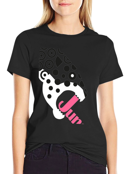 Black T-Shirt with Animal Graphic