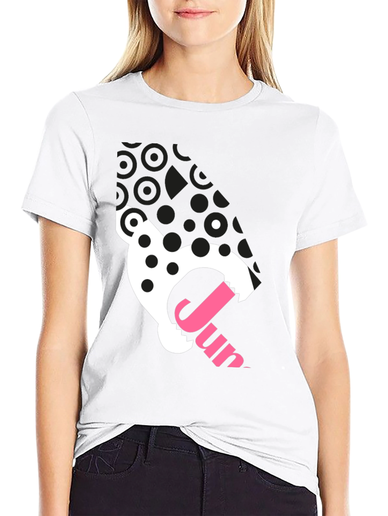 Black T-Shirt with Animal Graphic