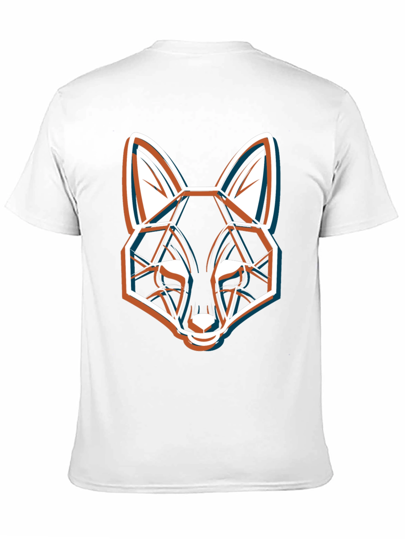 Geometric Fox Graphic Black T-Shirt - Modern Style