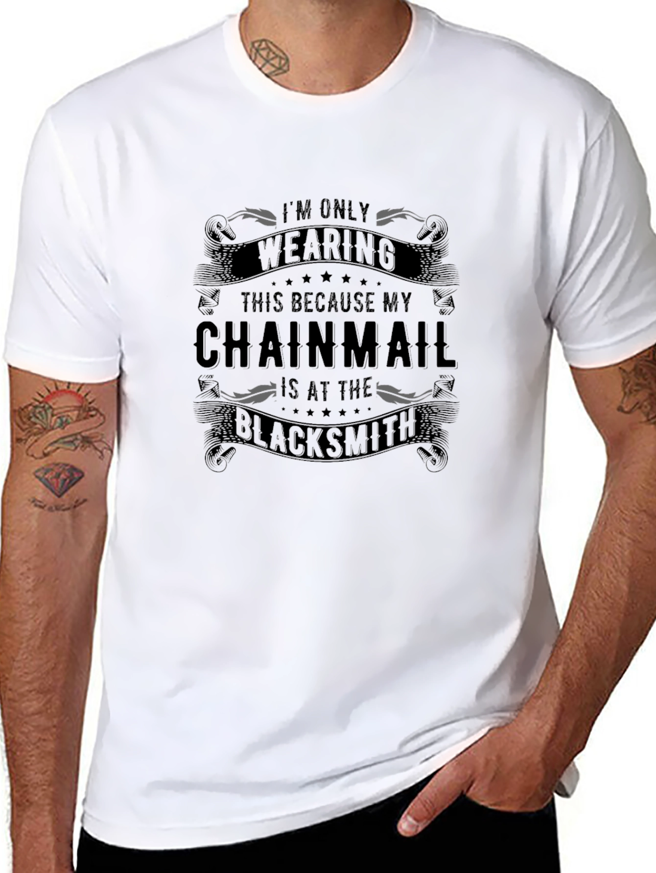 Chainmail Blacksmith T-Shirt - Humorous Graphic Tee