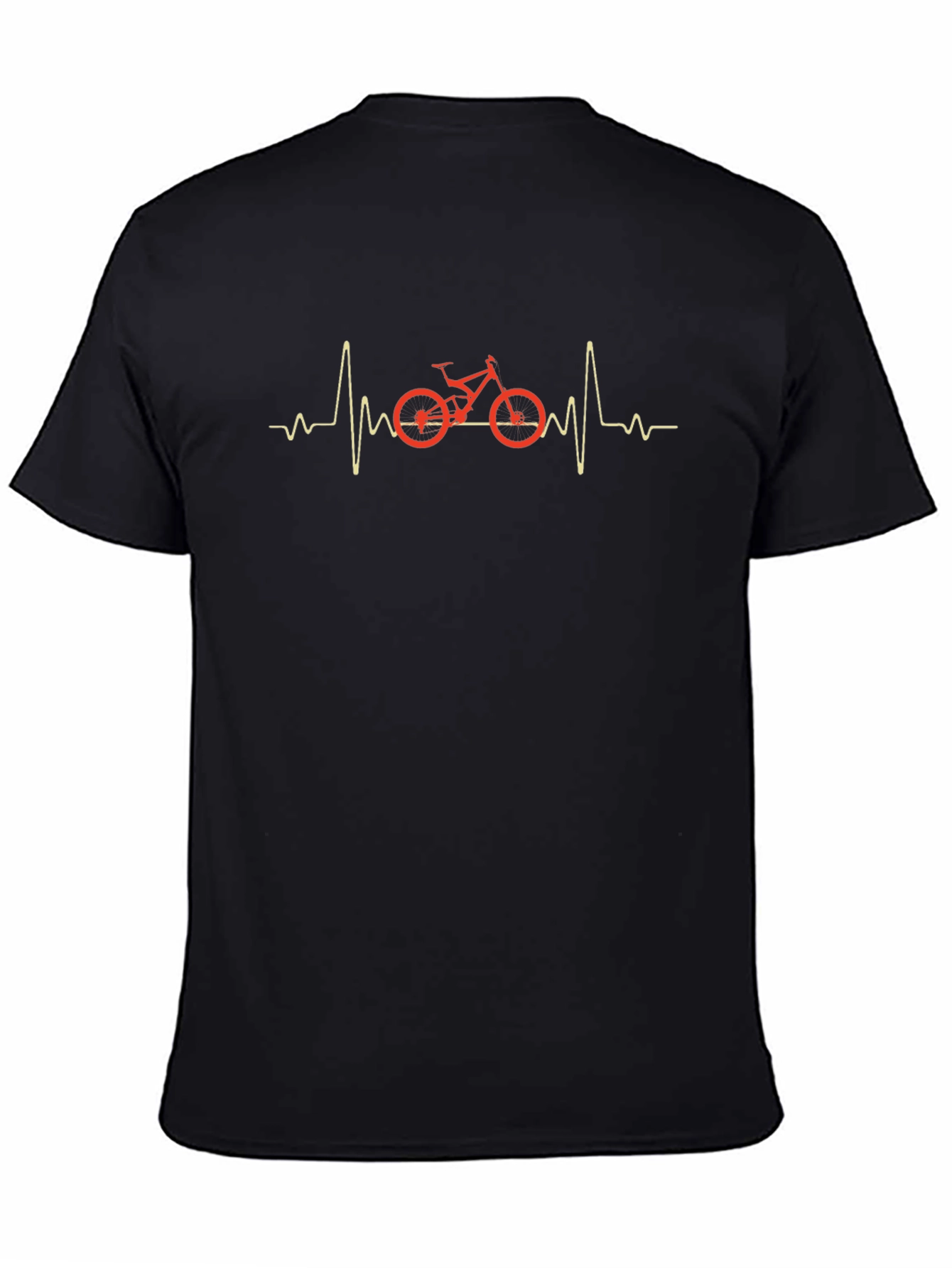 Mountain Bike Heartbeat T-Shirt - Black