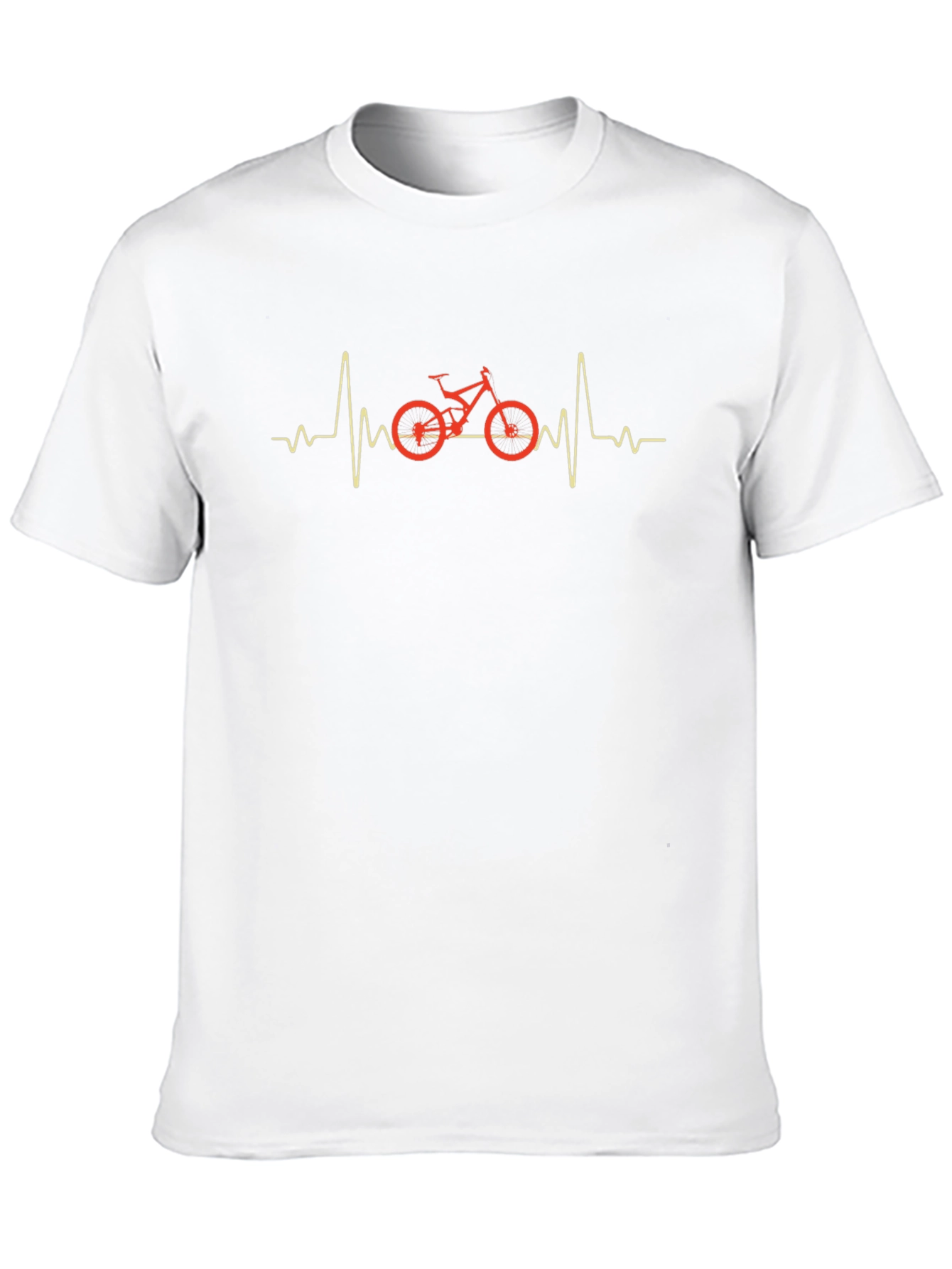 Mountain Bike Heartbeat T-Shirt - Black