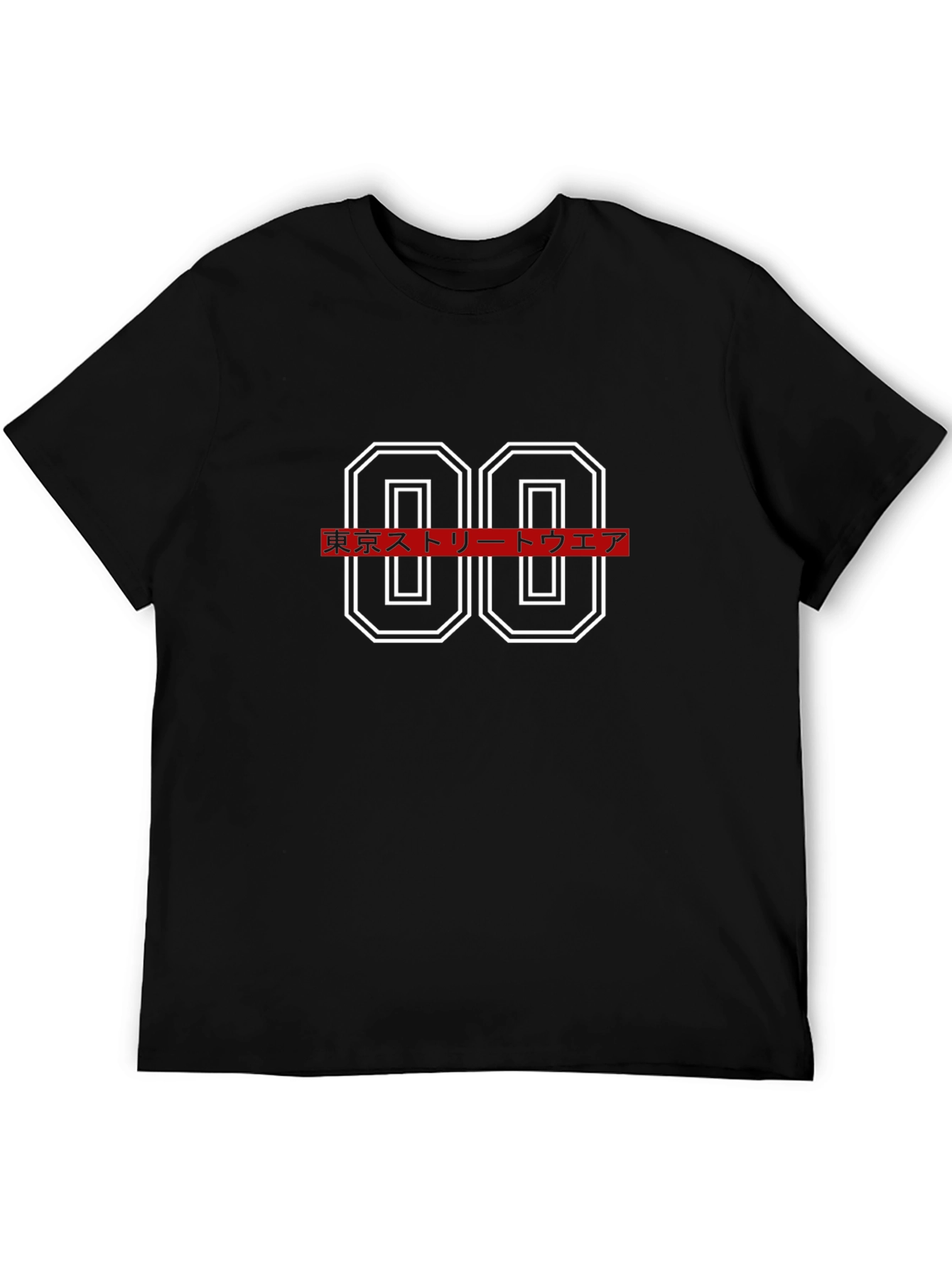 Tokyo Streetwear Graphic Tee - Black Cotton Blend