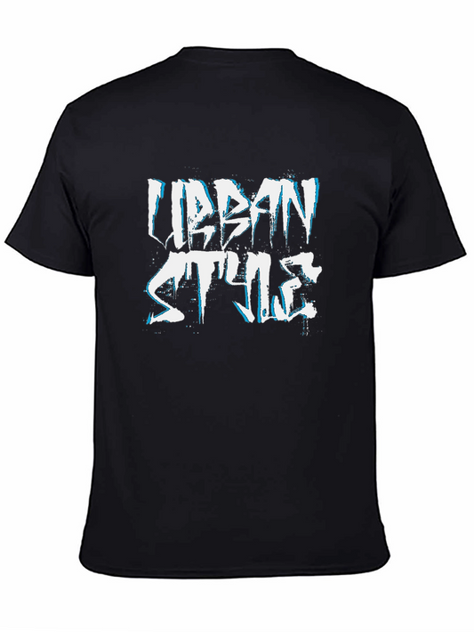 Urban Style Graphic Tee - Black